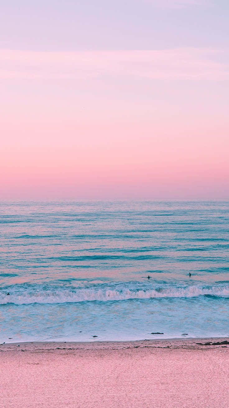 Pastel Summer Sky And Beach