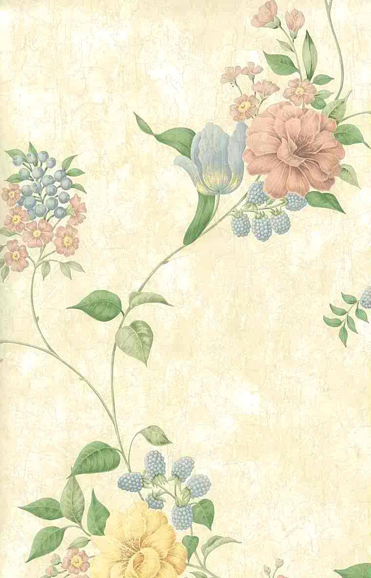 Pastel Vintage Drawing Of Flower