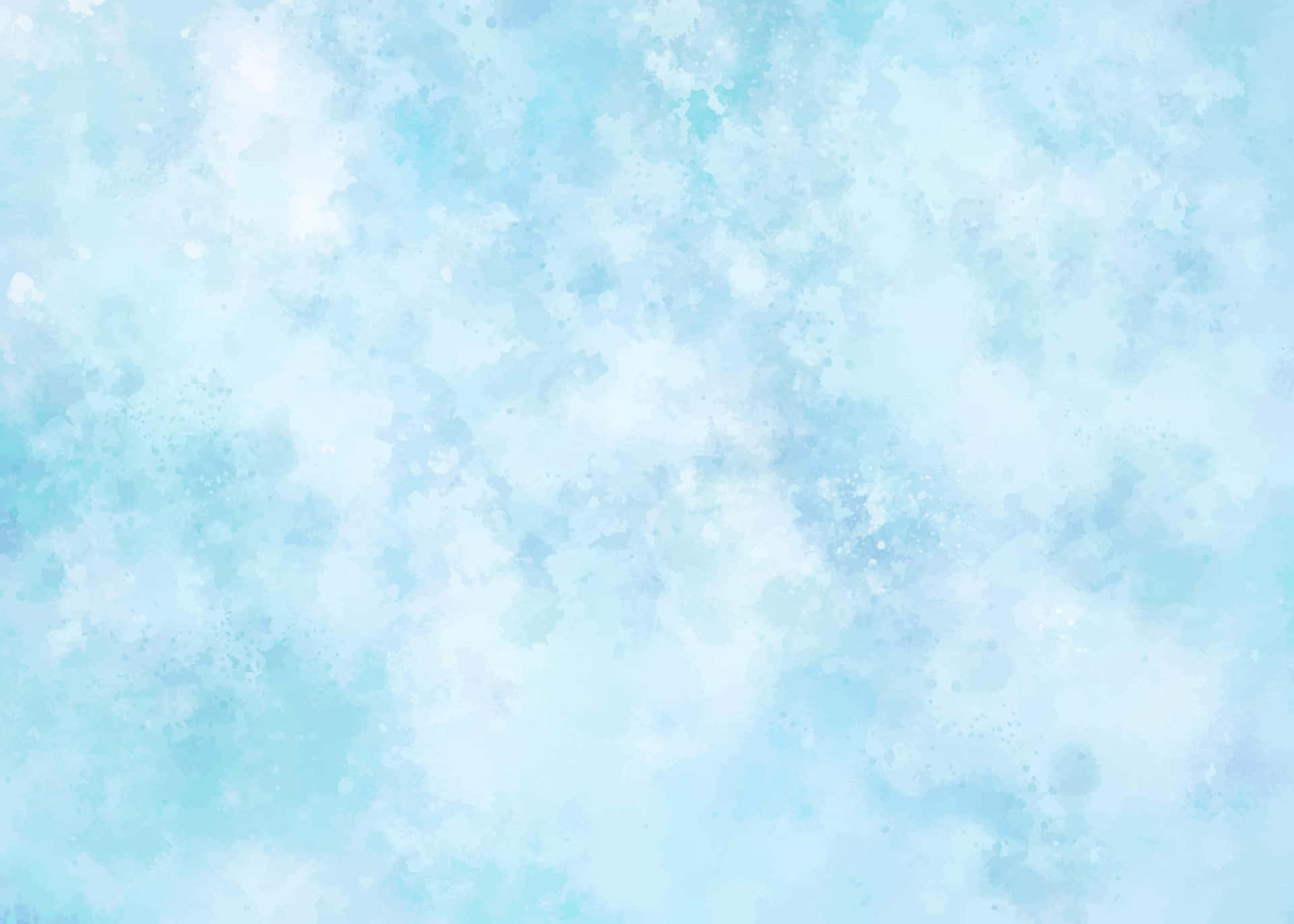 Pastel Watercolor Blue And White Clouds Background