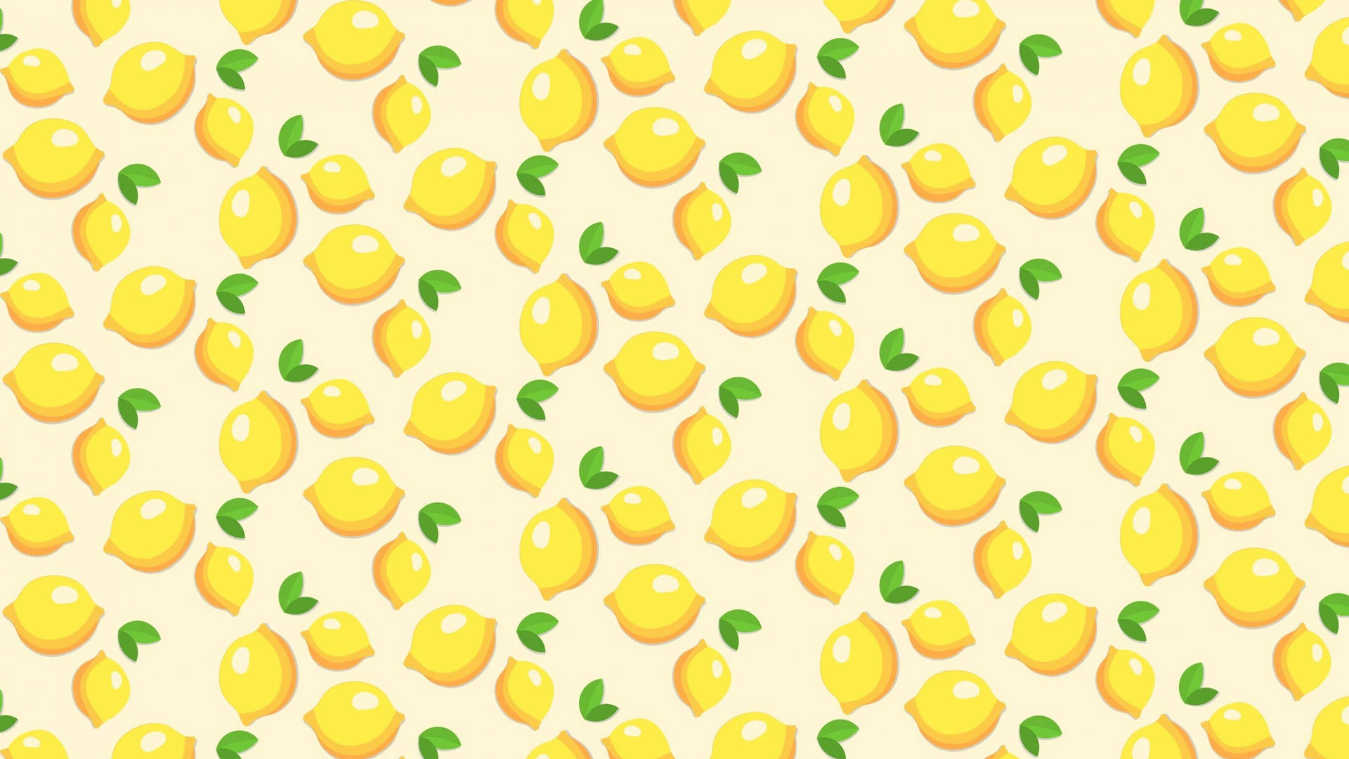 Pastel Yellow Cartoon Lemon Art Background