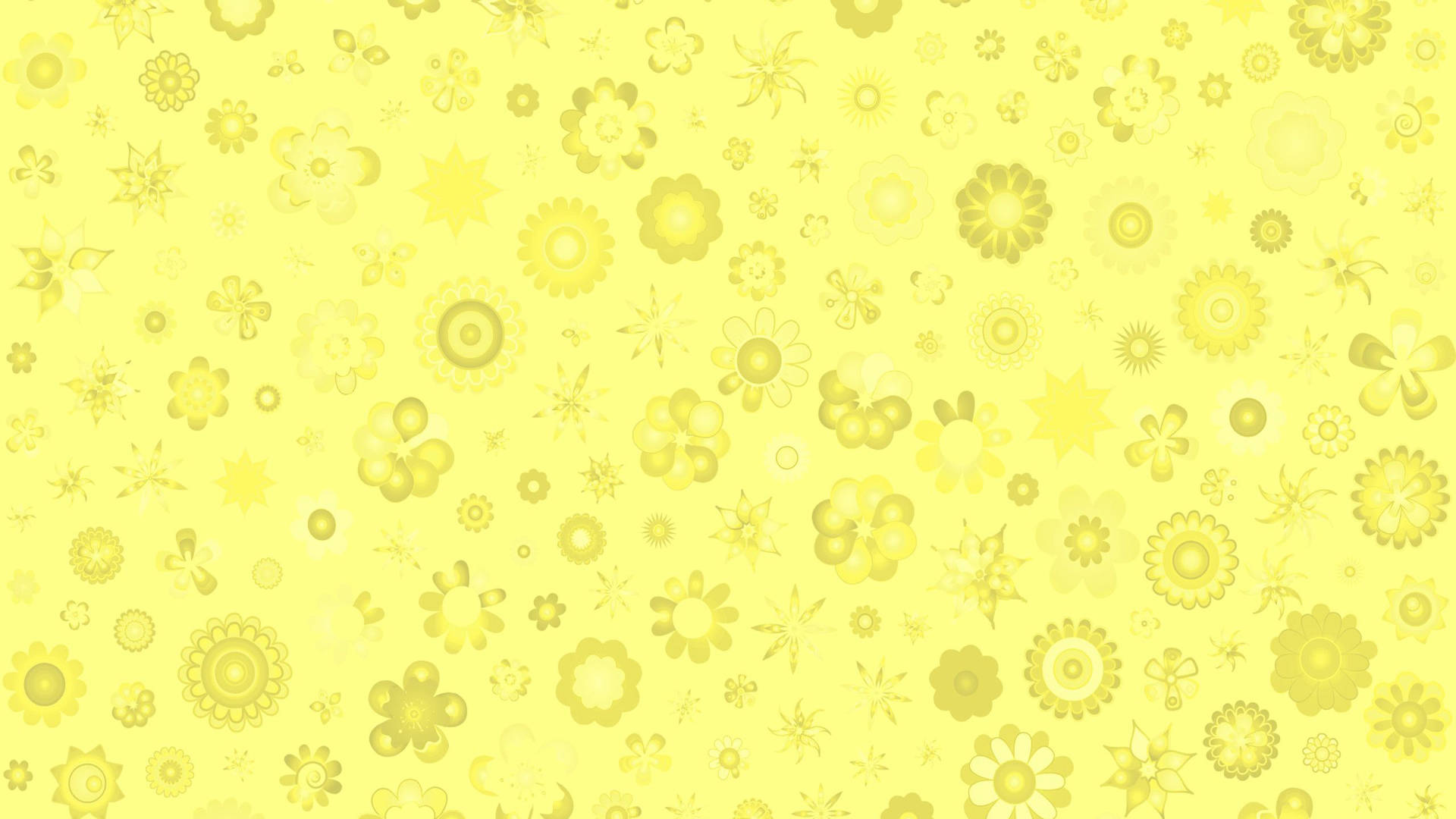 Pastel Yellow Floral Patterns Background