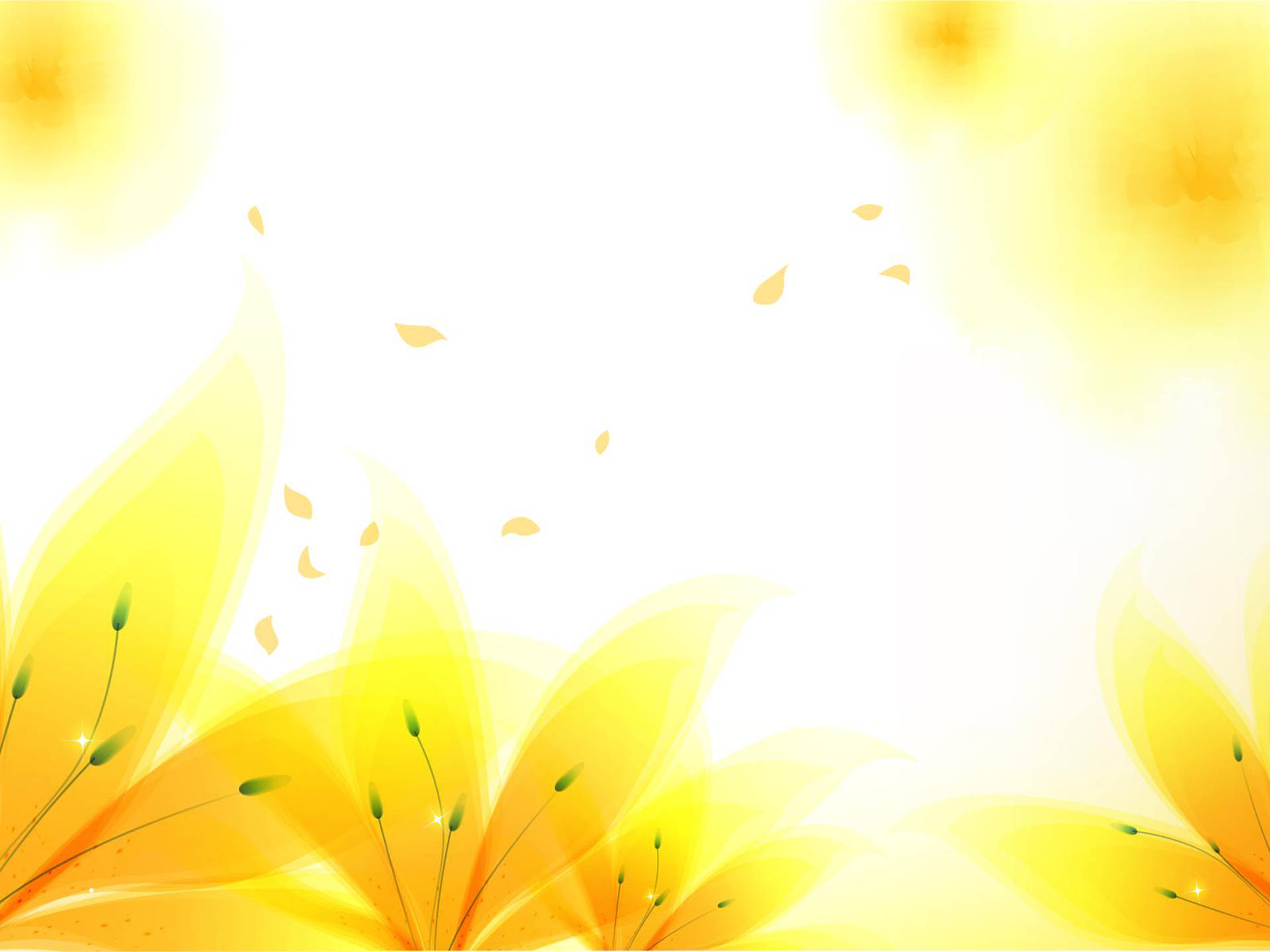 Pastel Yellow Flower Border Design Background