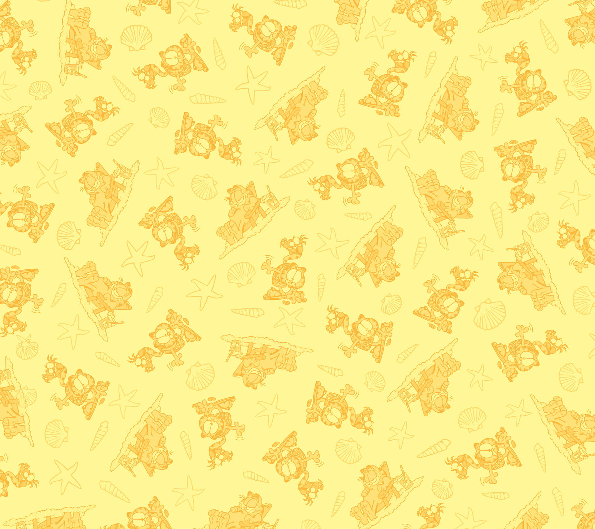 Pastel Yellow Garfield Background Background