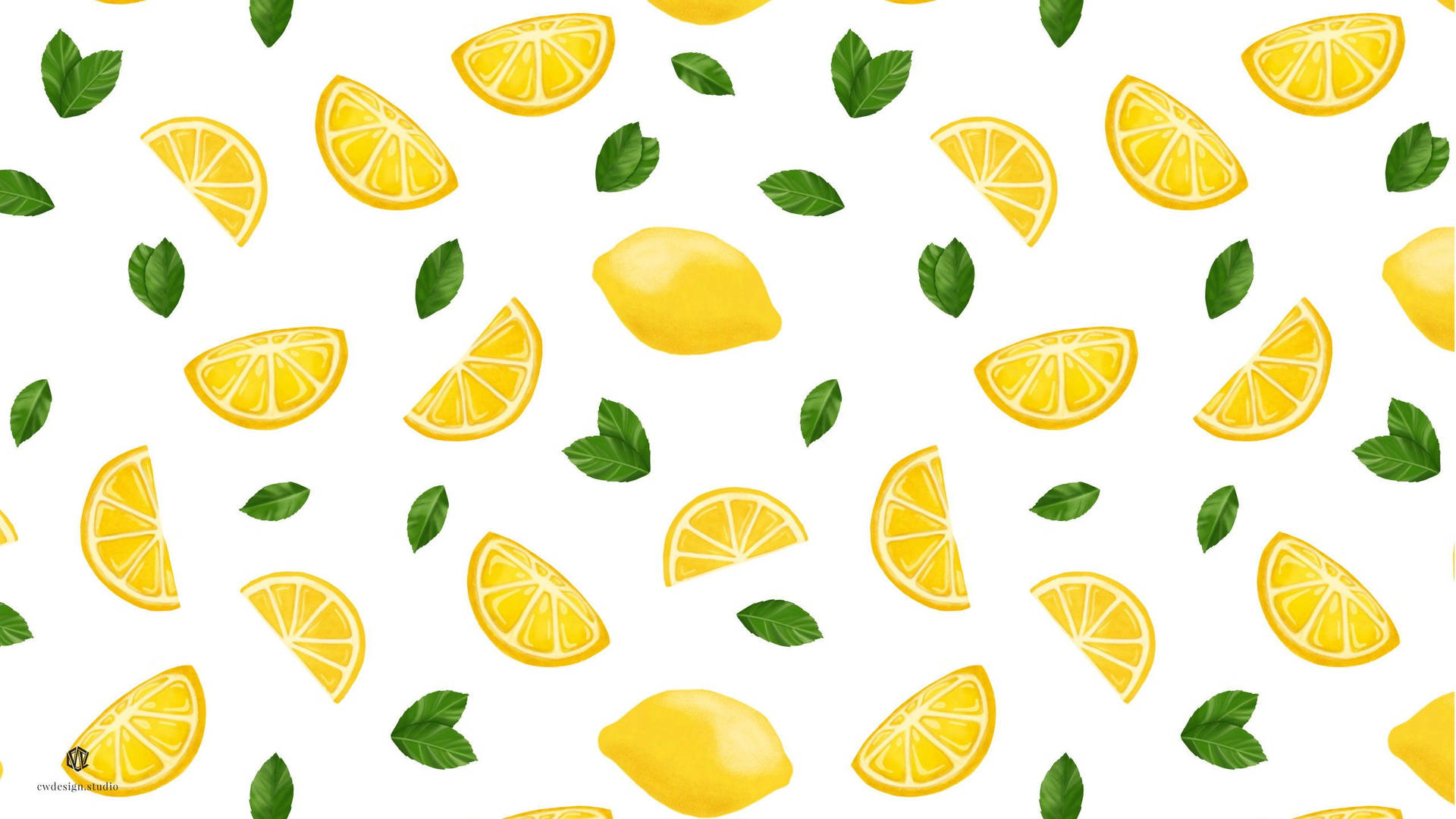 Pastel Yellow Lemon Digital Art Background