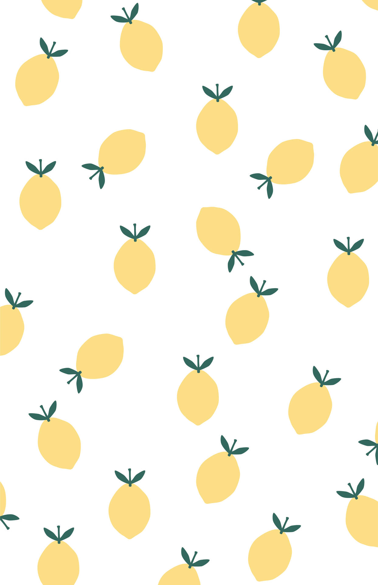 Pastel Yellow Lemon Drawing Background