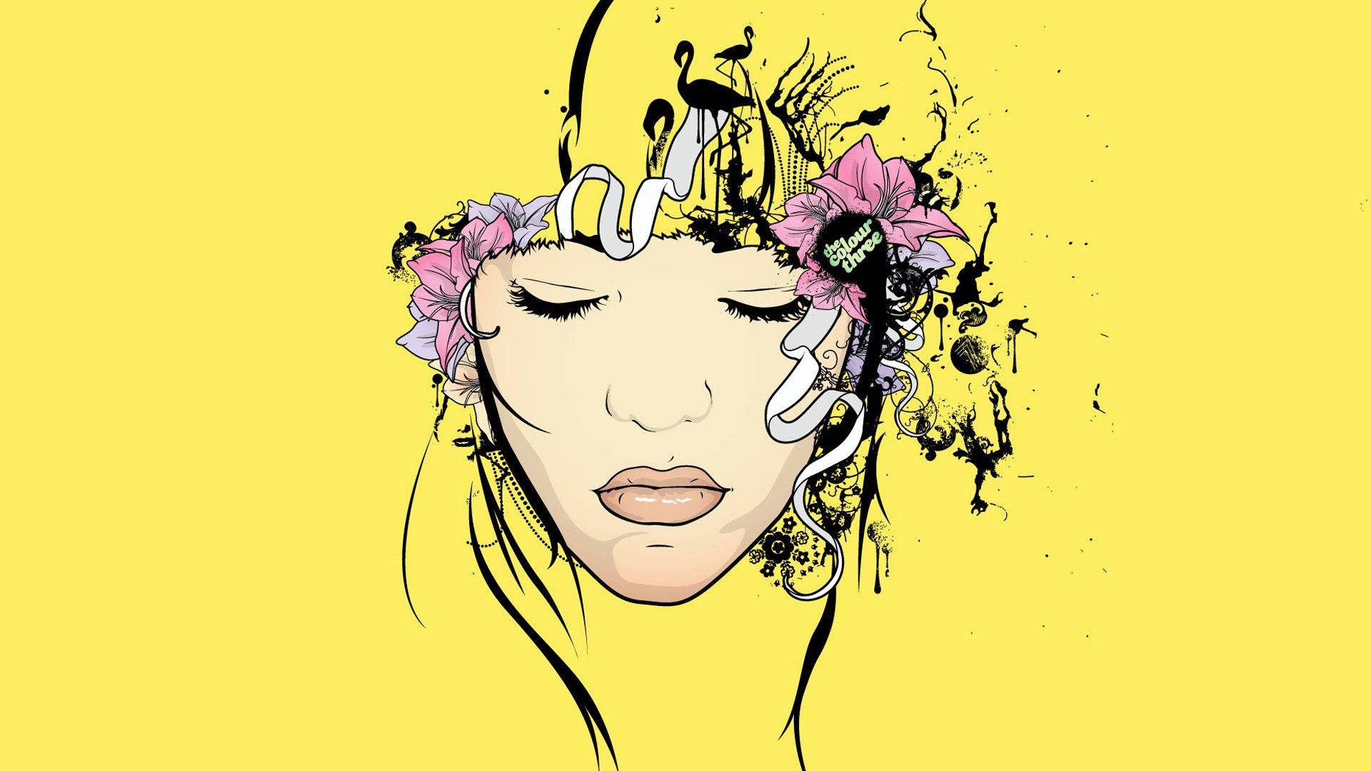 Pastel Yellow Woman Art Background