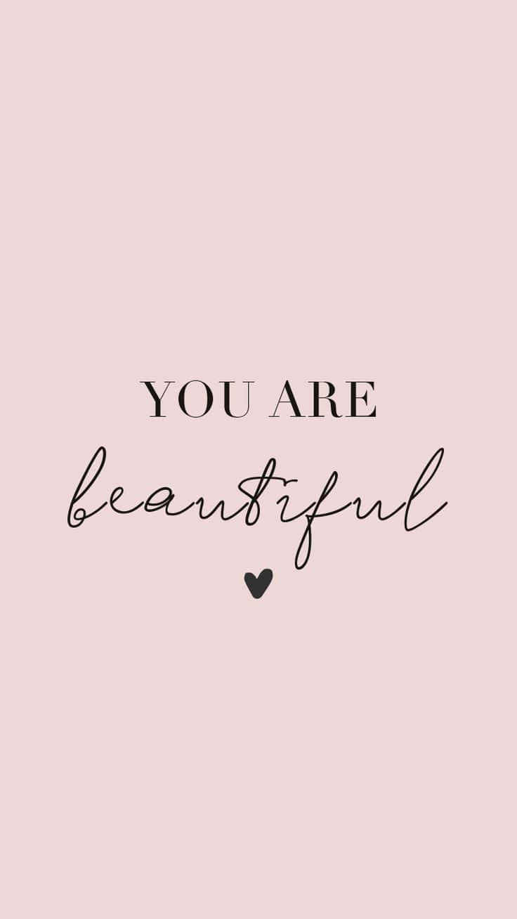 Pastel You Are Beautiful Confidence Background