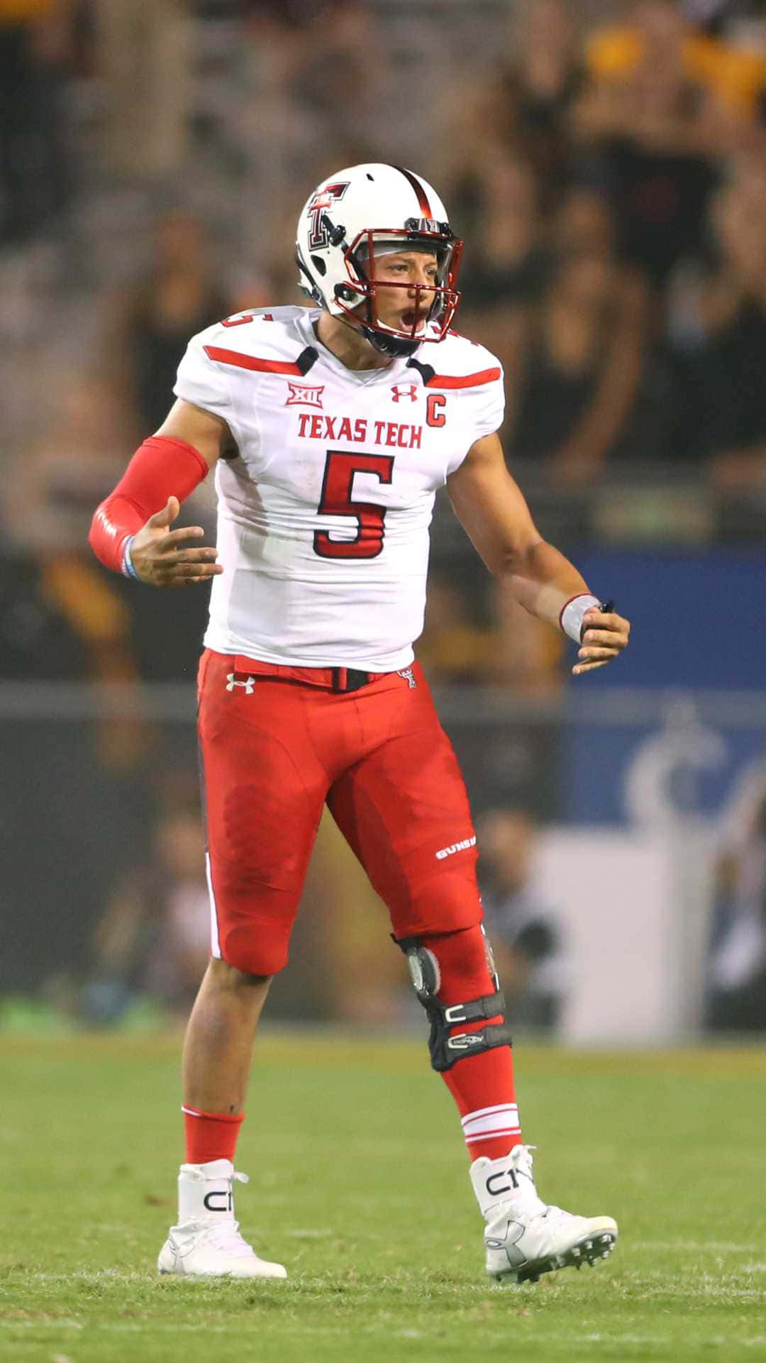 Pat Mahomes Showing Off His New Phone Background