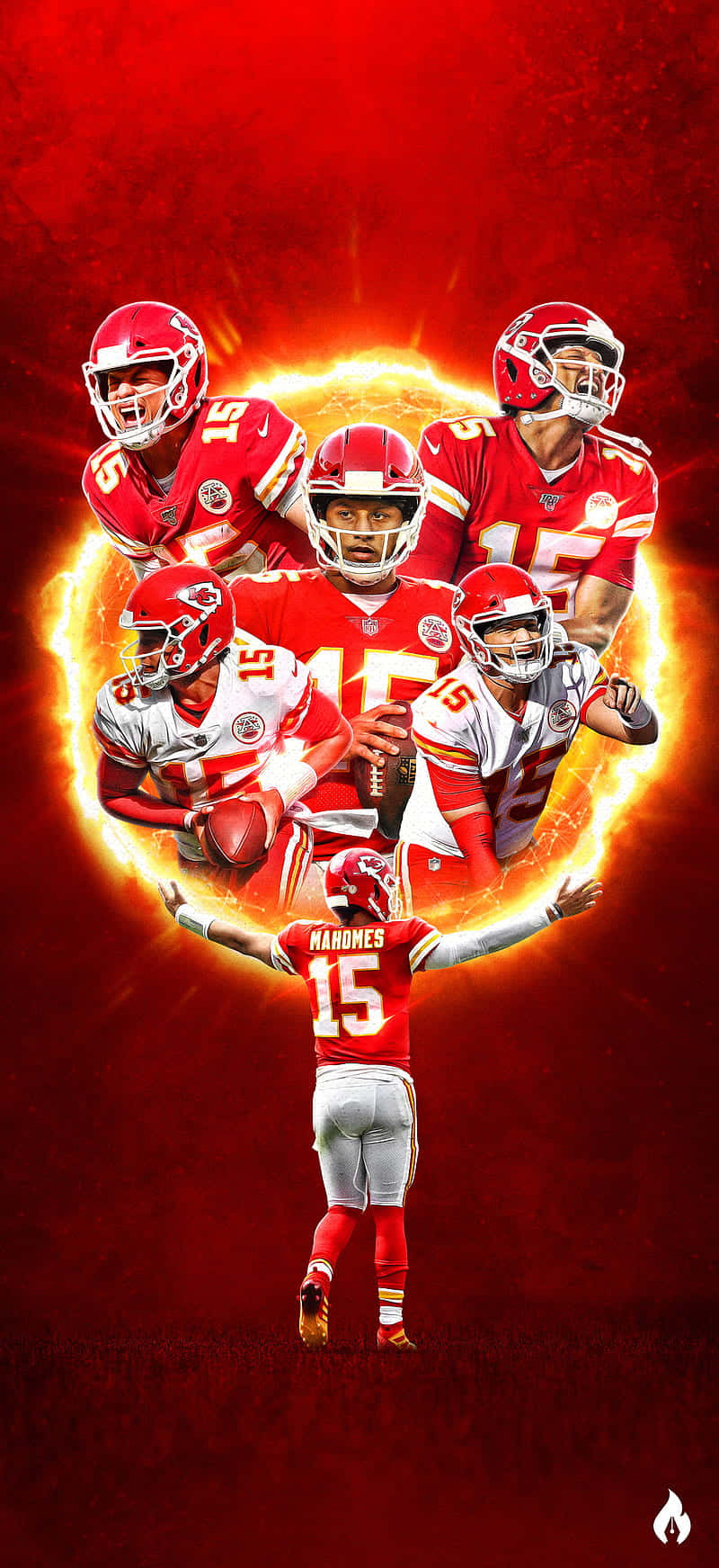 Pat Mahomes Takes A Break And Looks At His Phone Background