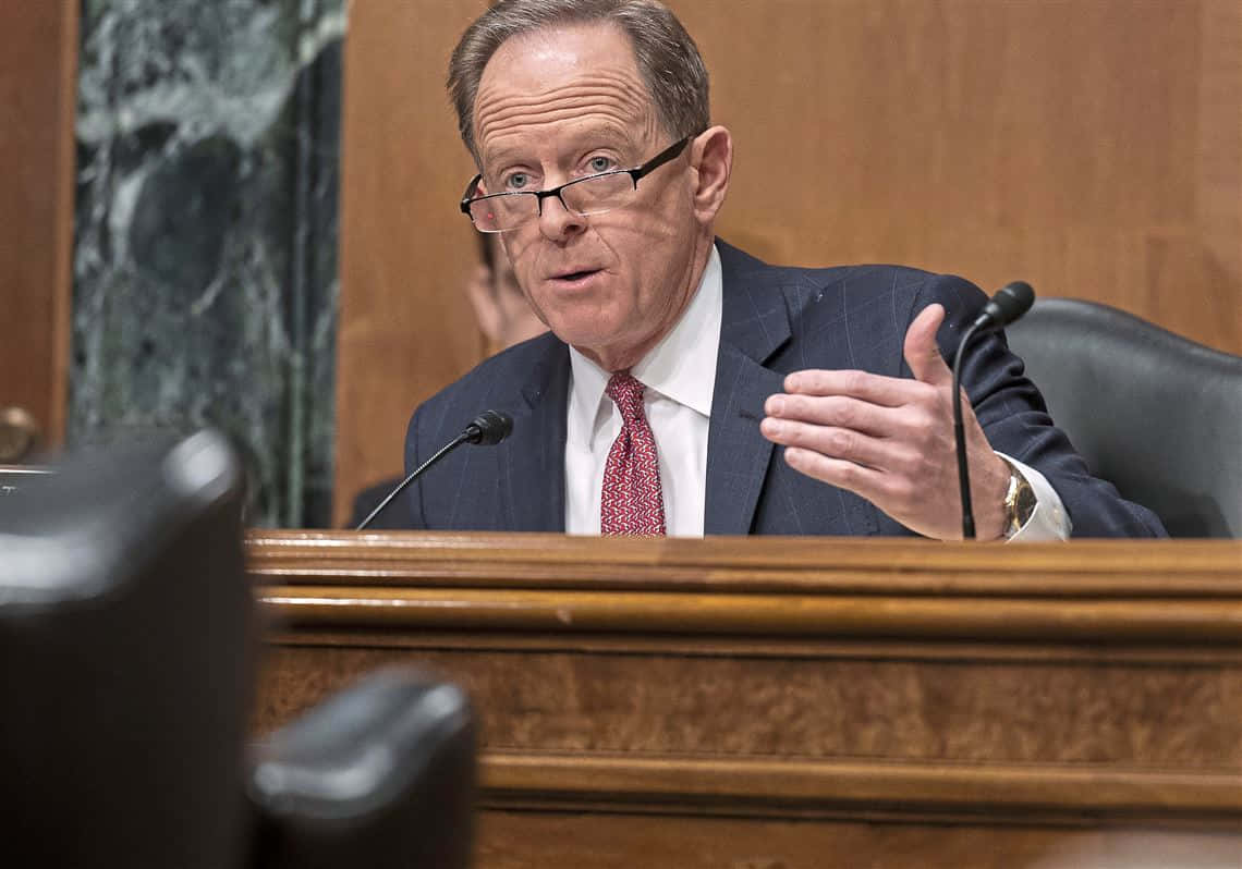 Pat Toomey Passionately Making A Point In A Committee Meeting