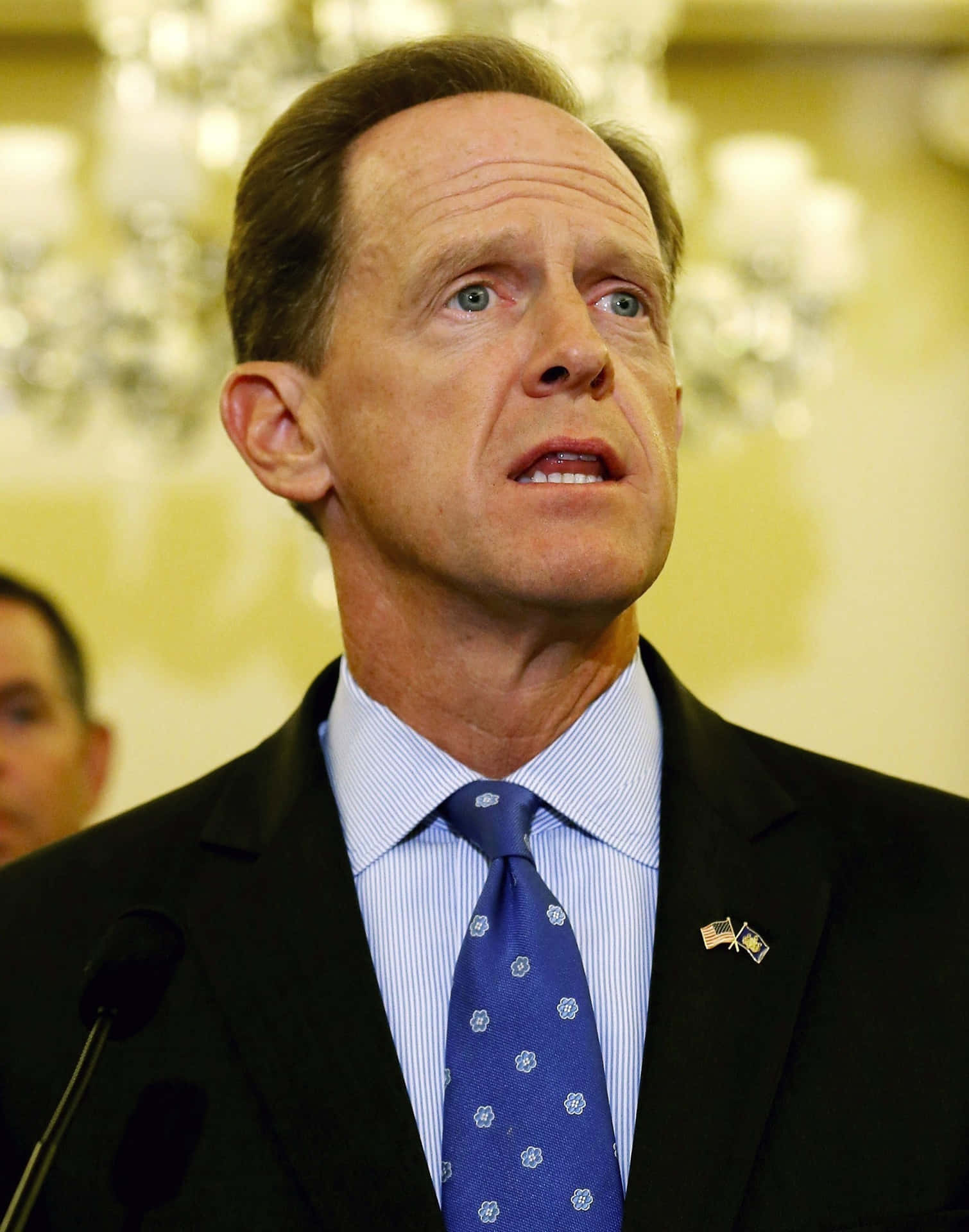 Pat Toomey With Head Held High Background