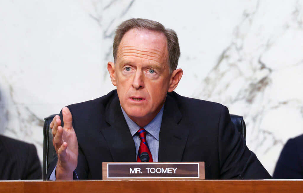 Pat Toomey With Nameplate