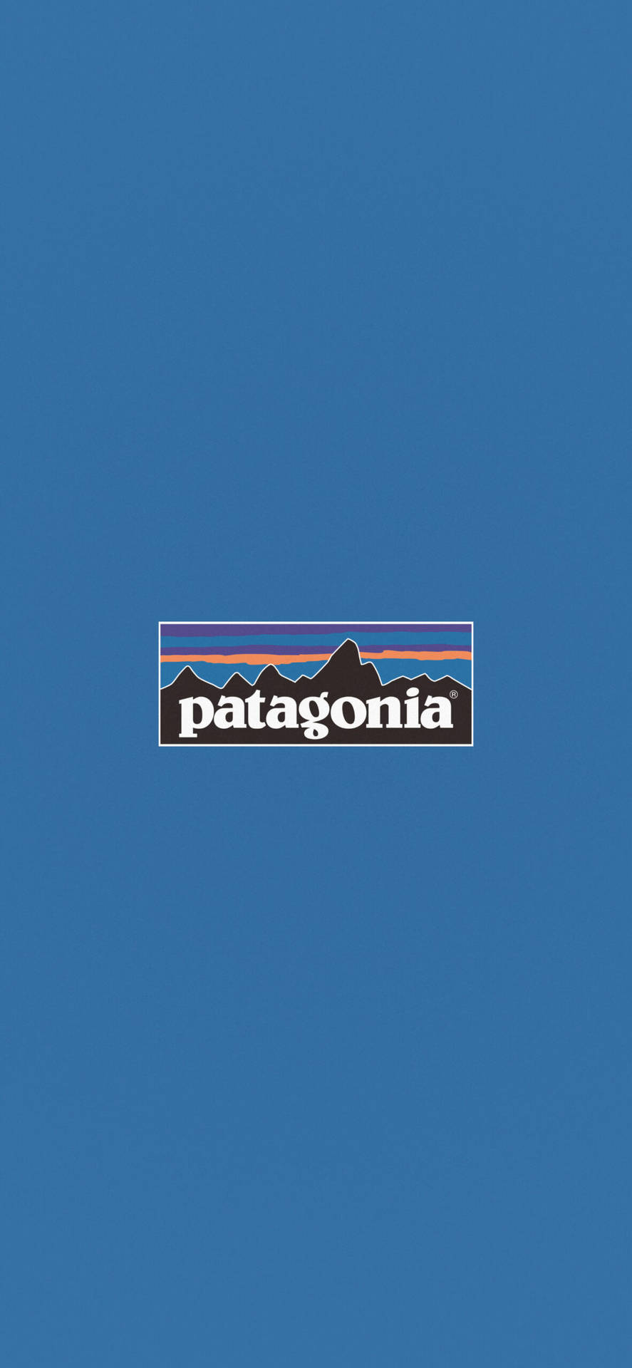 Patagonia Aesthetic Blue Logo Background
