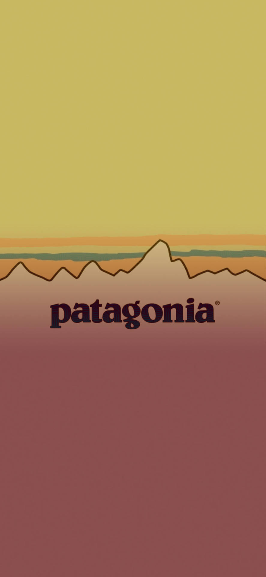 Patagonia Brown Yellow Logo