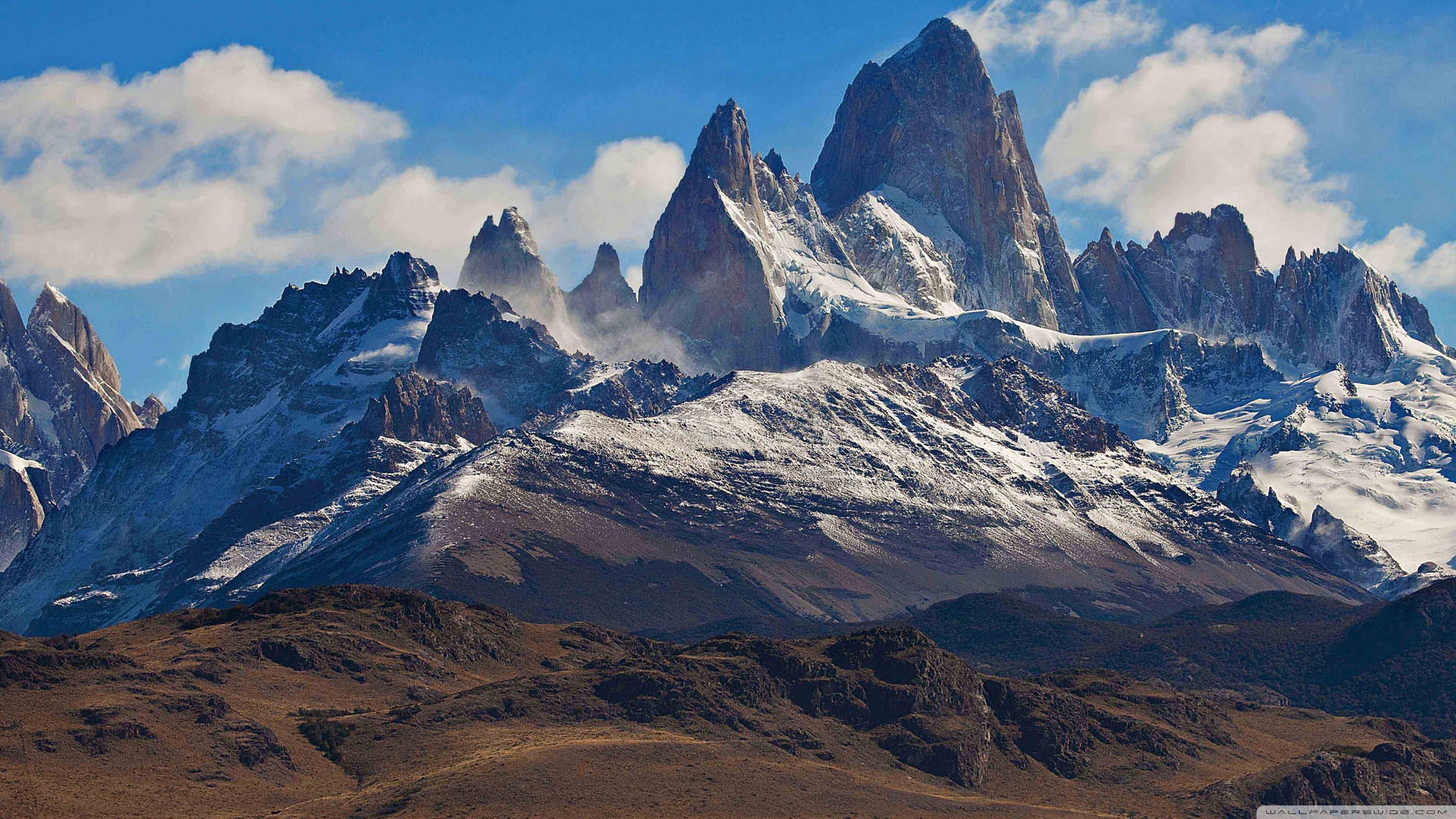 Patagonia Iconic Jagged Mountain Tops Background