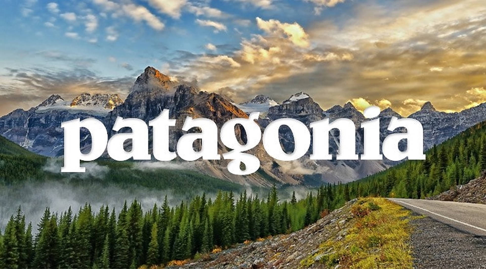 Patagonia Logo Beautiful Landscape Background