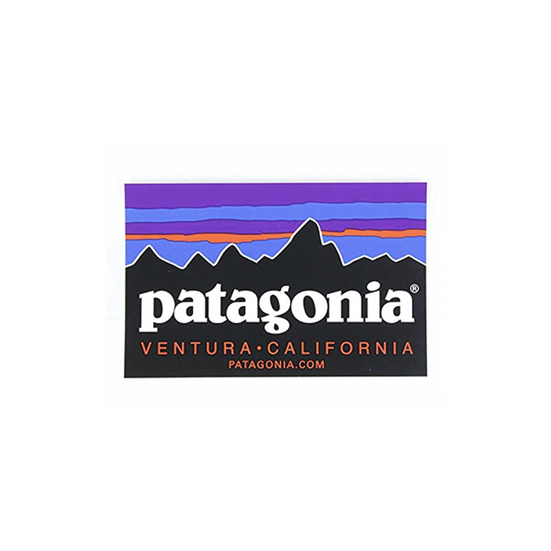Patagonia Logo With A Scenic Mountain Range Backdrop Background