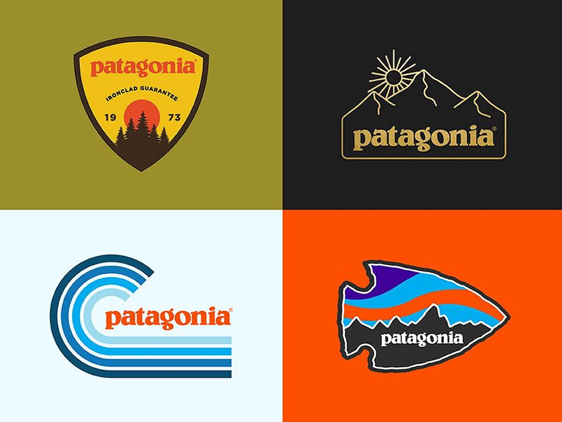 Patagonia Logos Collage Background