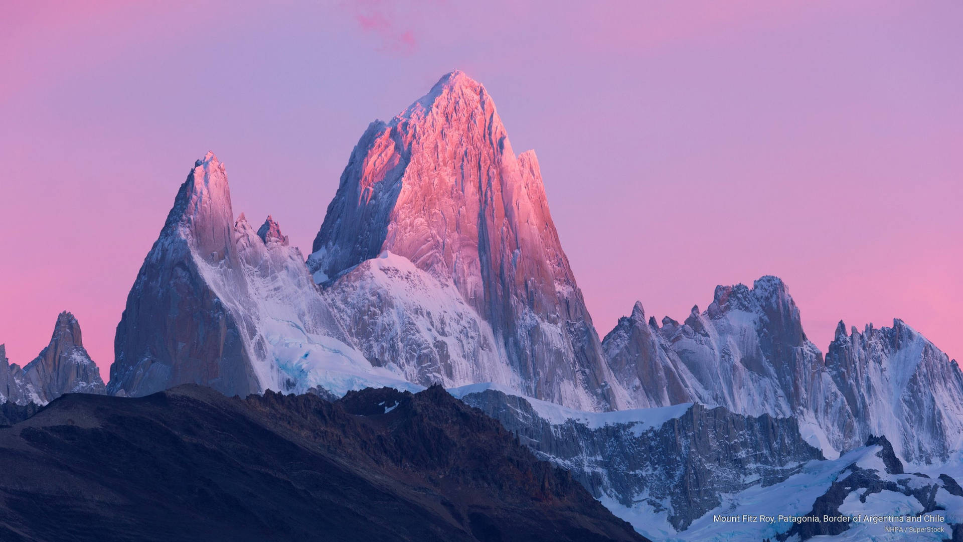 Patagonia Pink Tint Sky Background