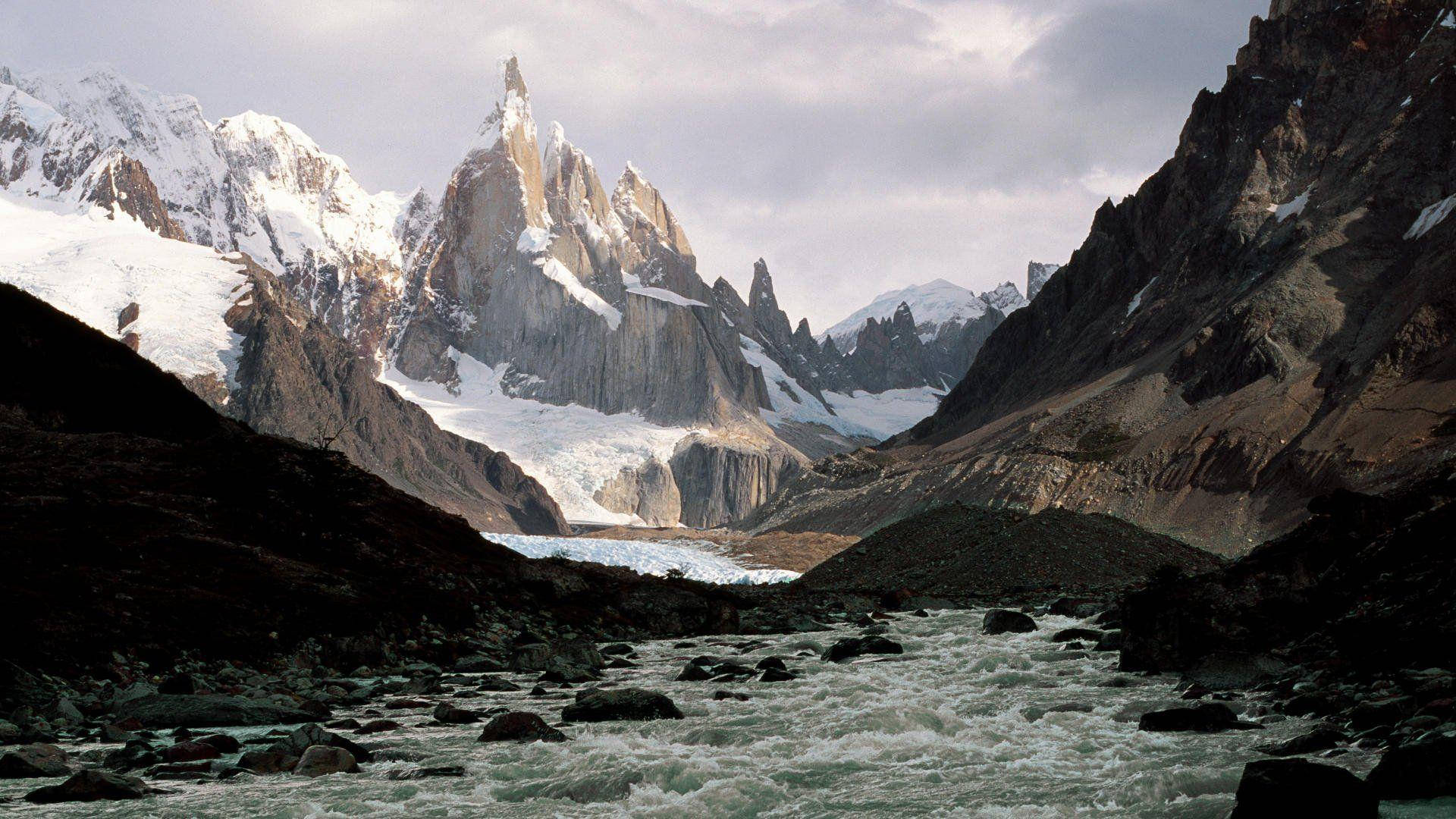 Patagonia Rushing White Water River Background