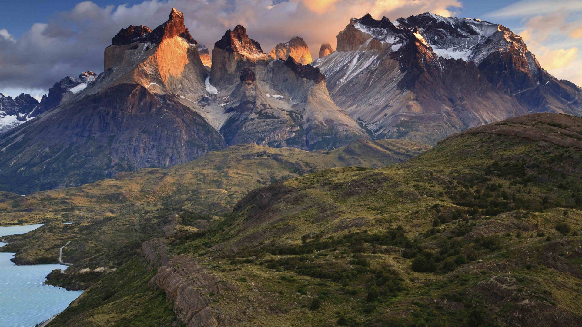 Patagonia Shaded Mountain Range Background