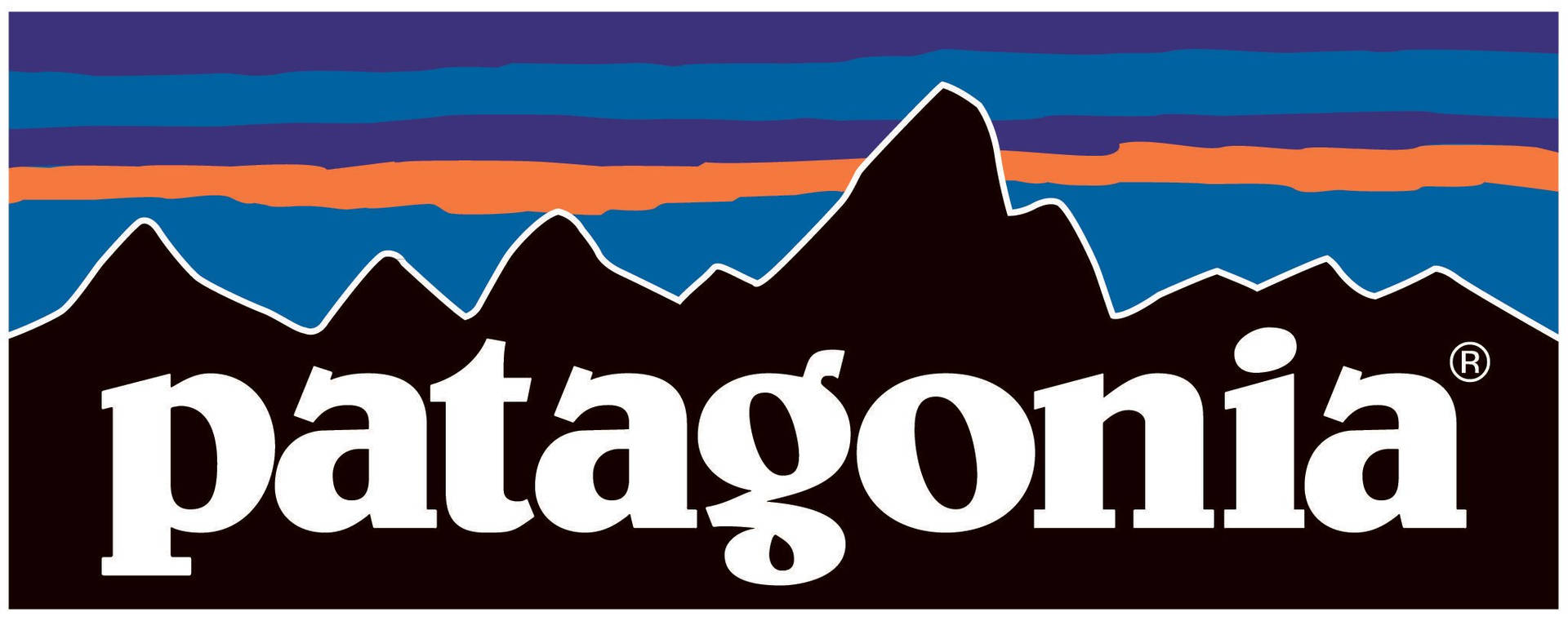 Patagonia Stylized Mountain Logo Background