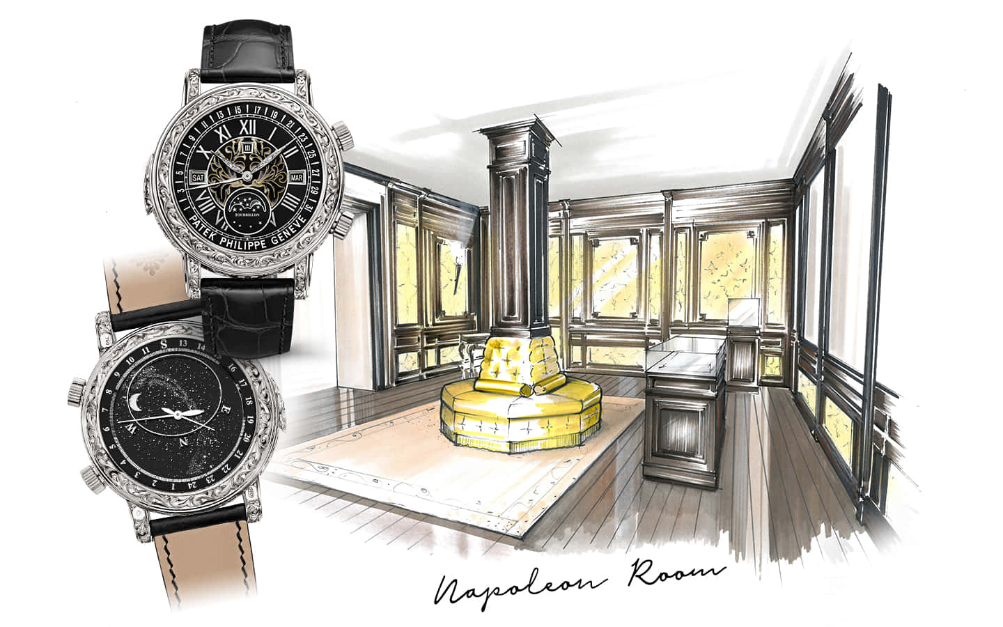 Patek Philippe Watch Hall Drawing