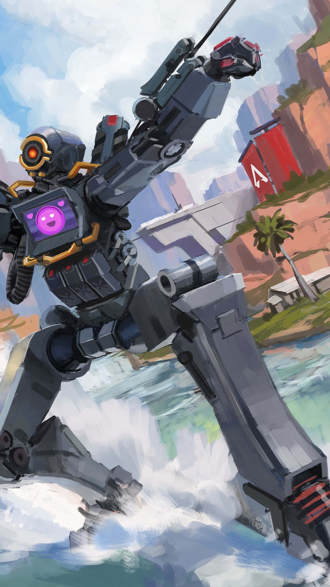 Pathfinder, The Adventurer Robot Of Apex Legends Background