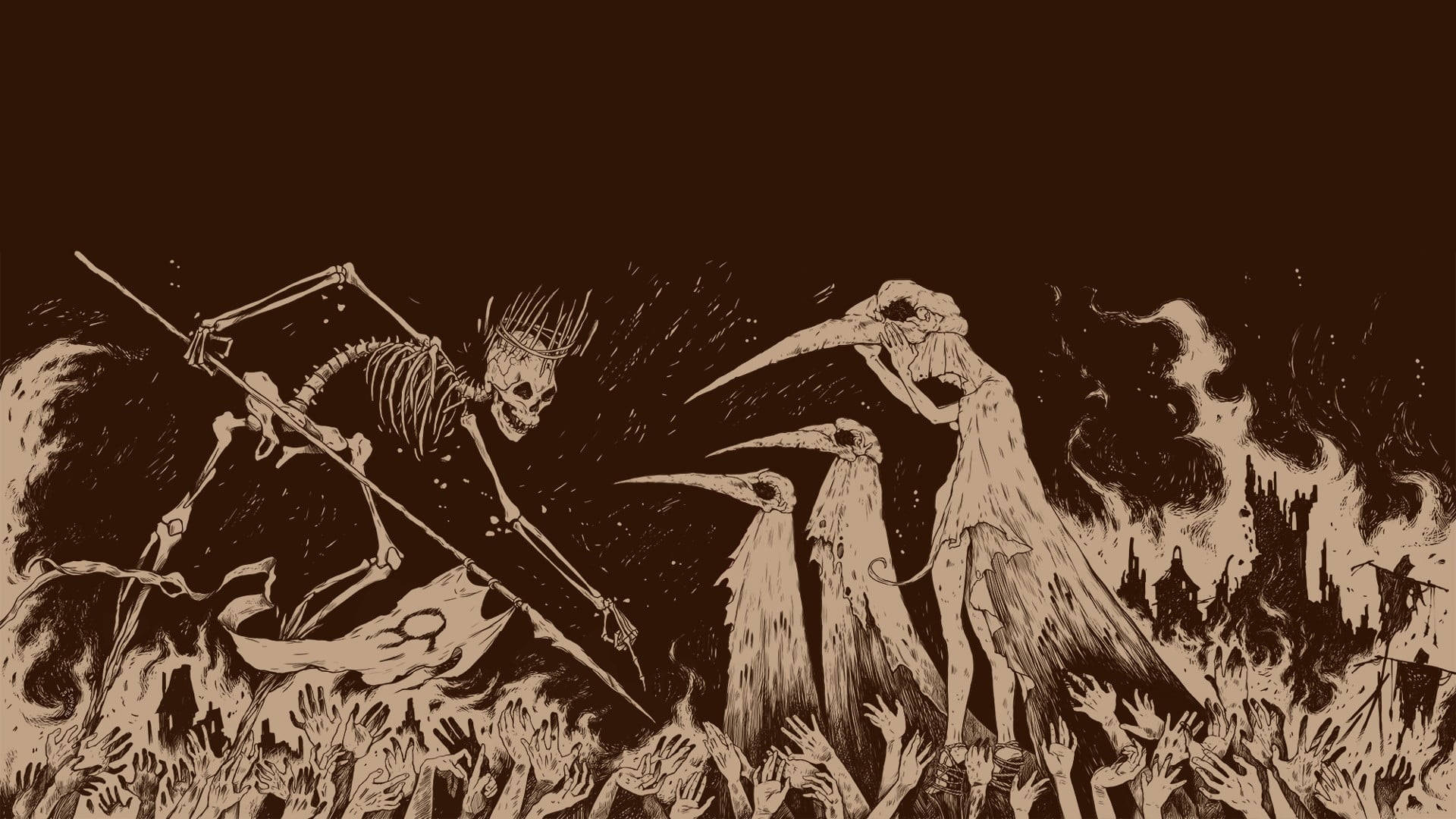 Pathologic Skeleton Desktop Background