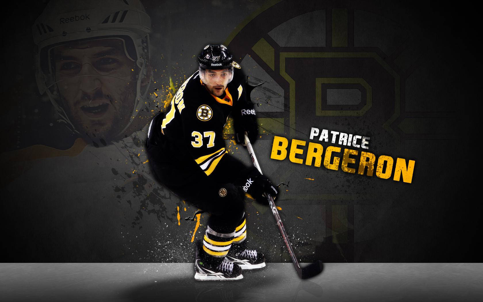 Patrice Bergeron Boston Bruins Black Graphic Art
