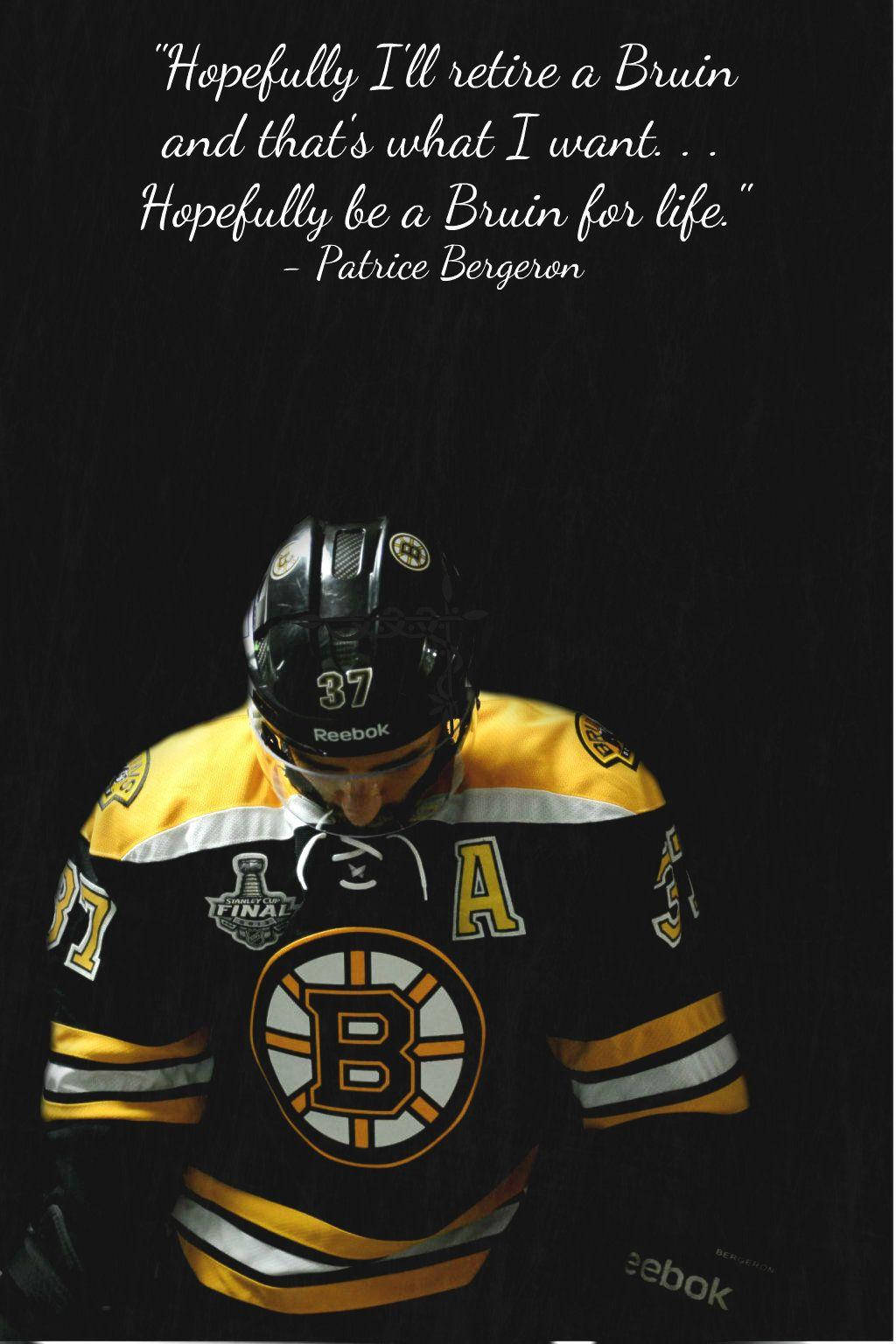 Patrice Bergeron Bruin For Life Background