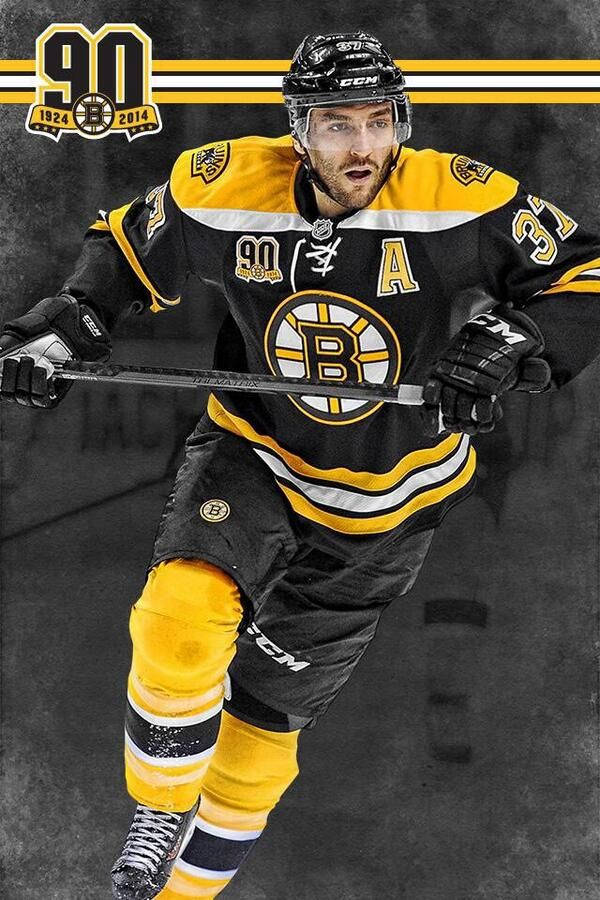 Patrice Bergeron Celebrating His 90th Year With The Boston Bruins Background