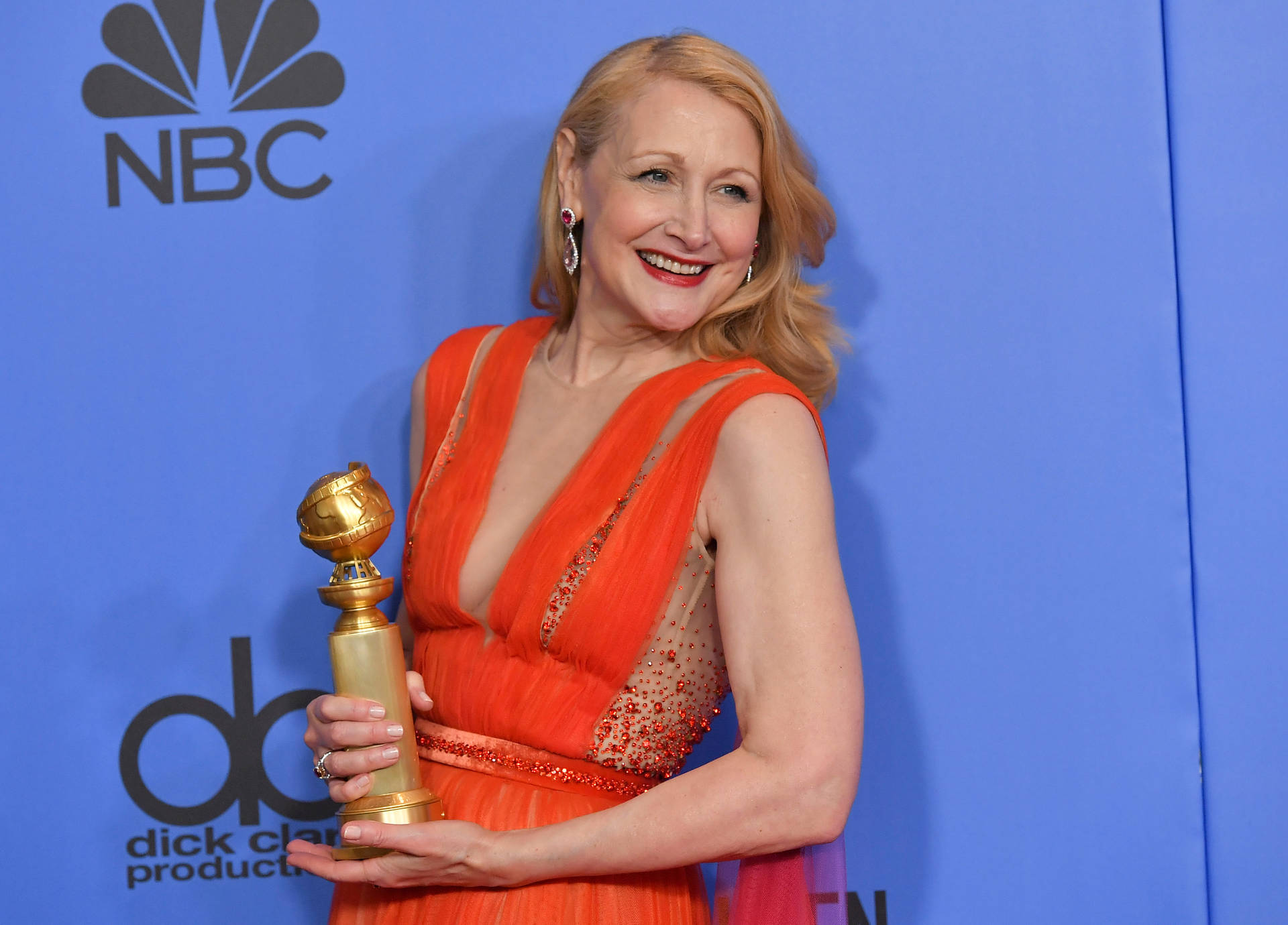 Patricia Clarkson's Designer Outfit For The Golden Globes Background