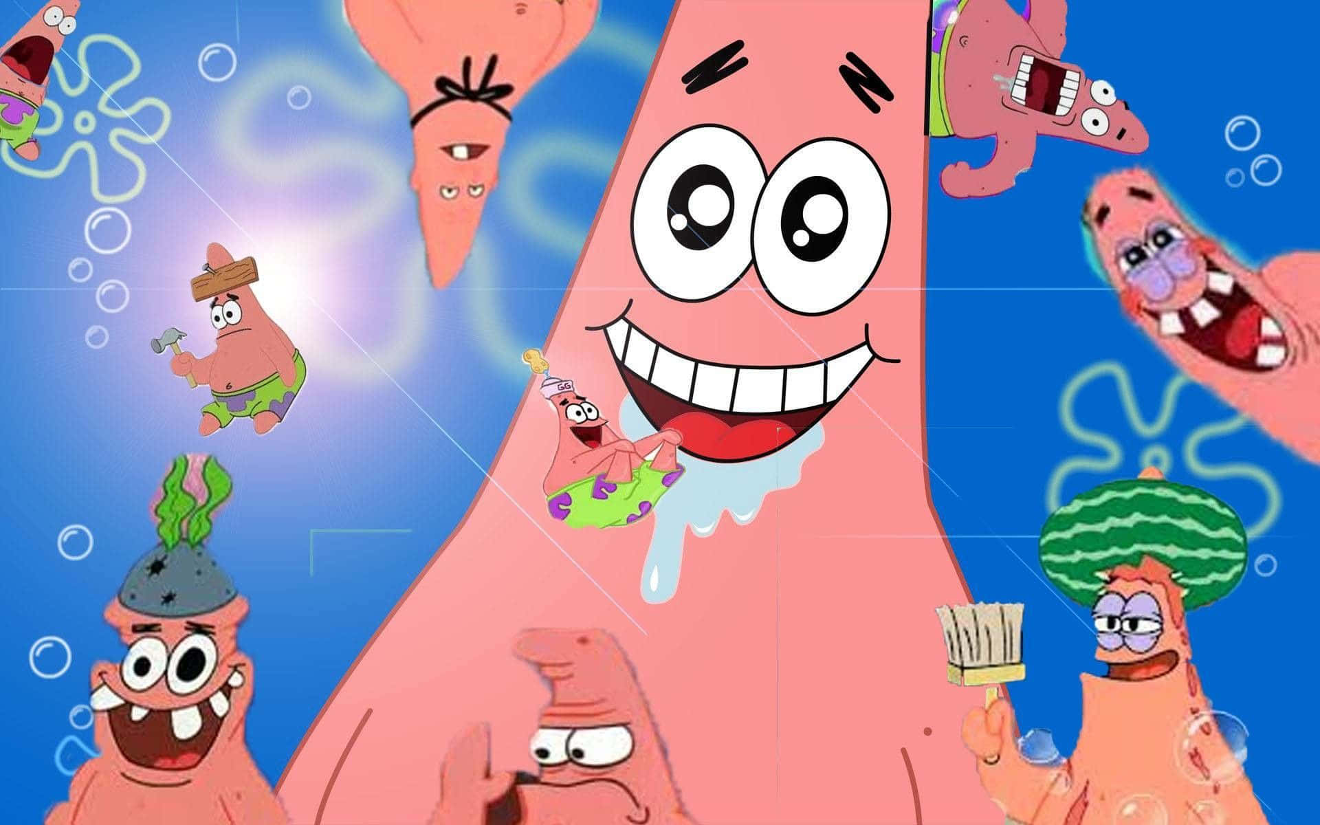 Patrick Aesthetic Goofy Graphic Design Background
