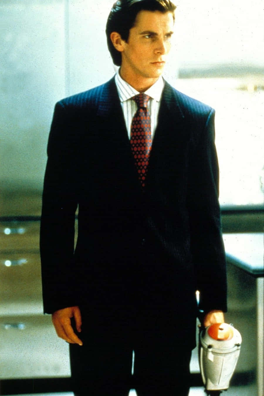 Patrick Bateman Suitand Briefcase Background