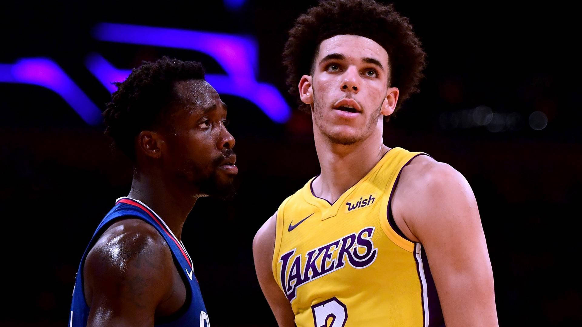 Patrick Beverly With Lakers Lonzo Ball Background