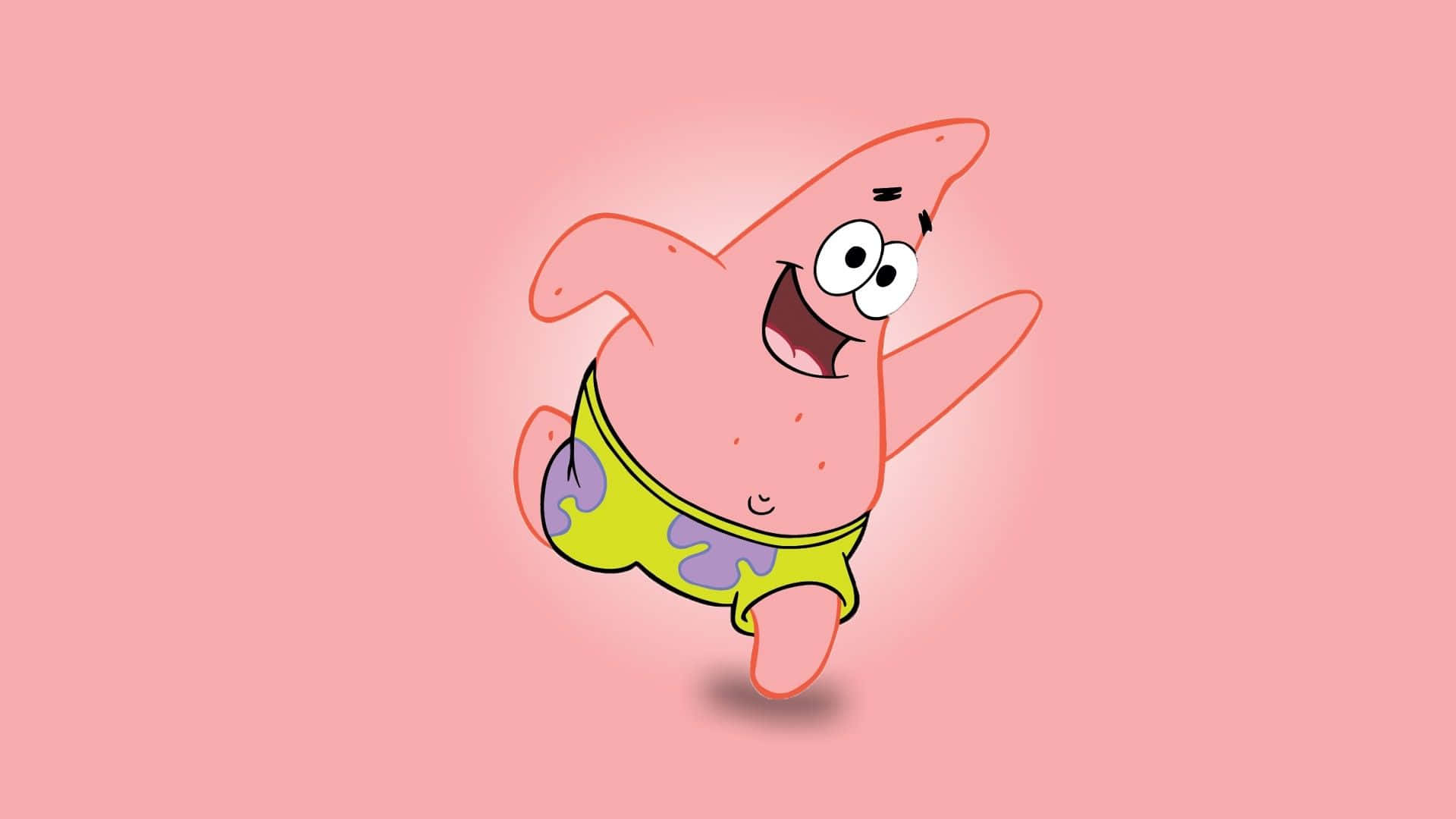 Patrick Cartoon Character Pink Aesthetic Background