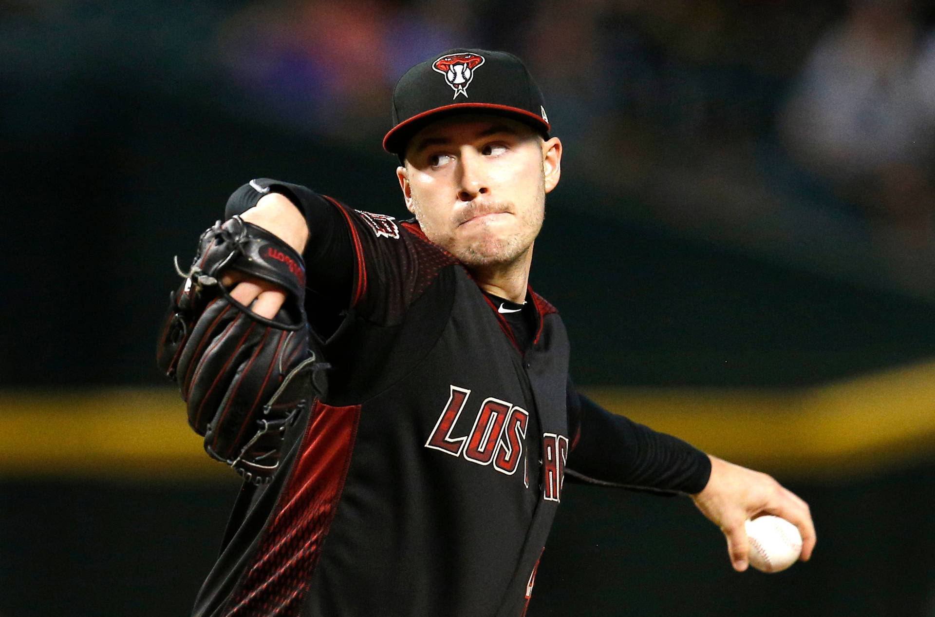 Patrick Corbin Pitching Closeup Background