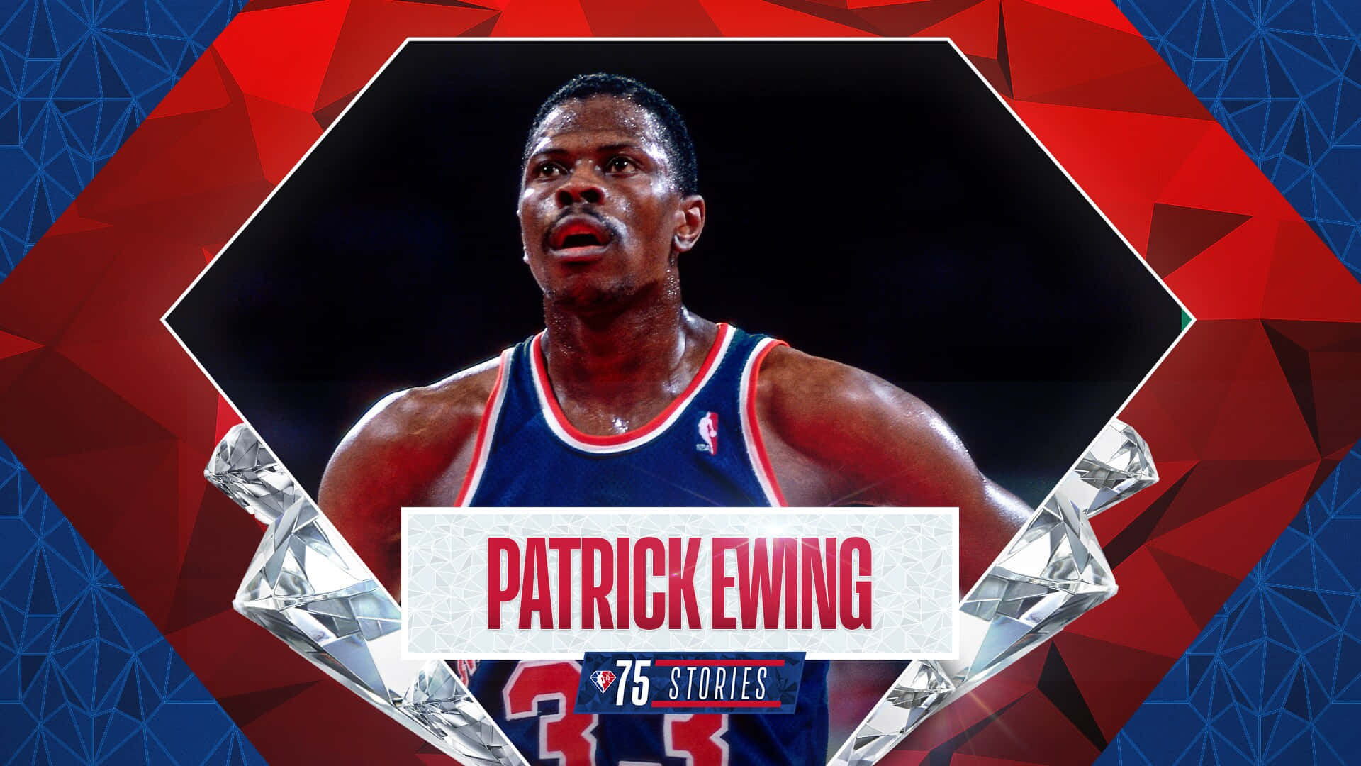 Patrick Ewing Diamond Poster Background
