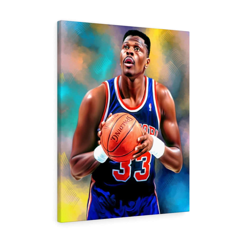 Patrick Ewing Framed Painting Background