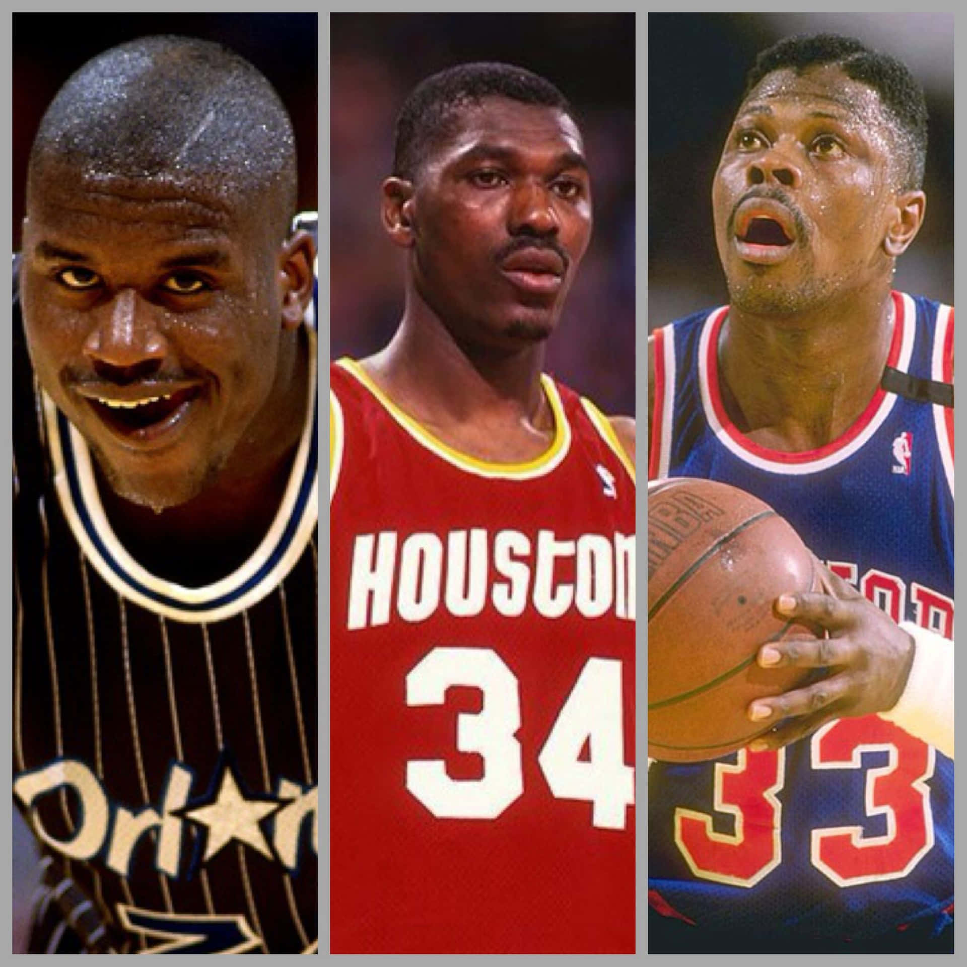 Patrick Ewing Hakeem Olajuwon Shaquille O'neal Background