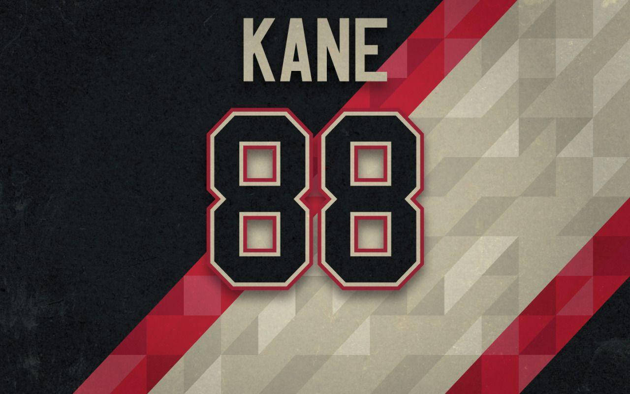 Patrick Kane 88 Black Red White Background