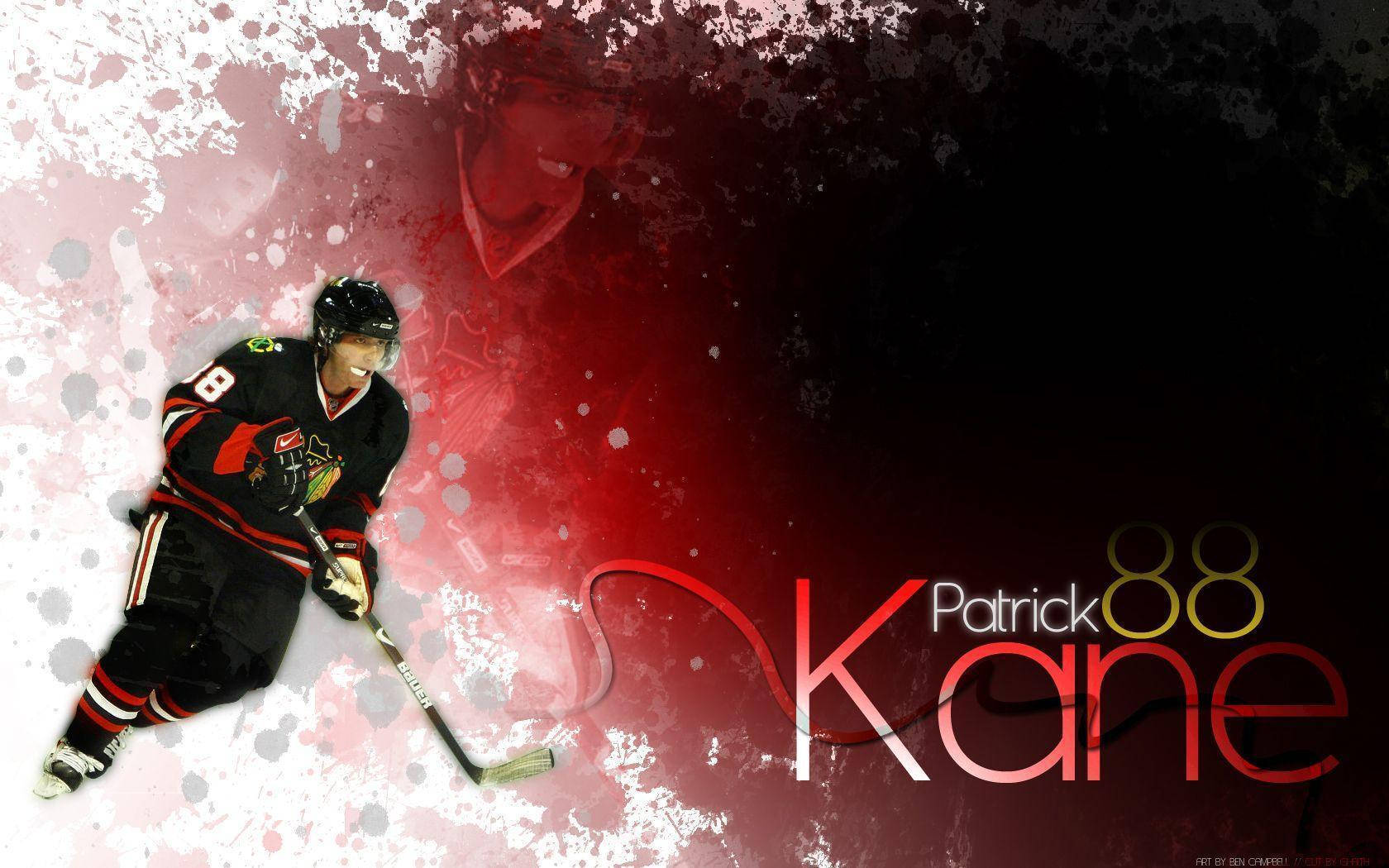 Patrick Kane Black Chicago Blackhawks Uniform Background