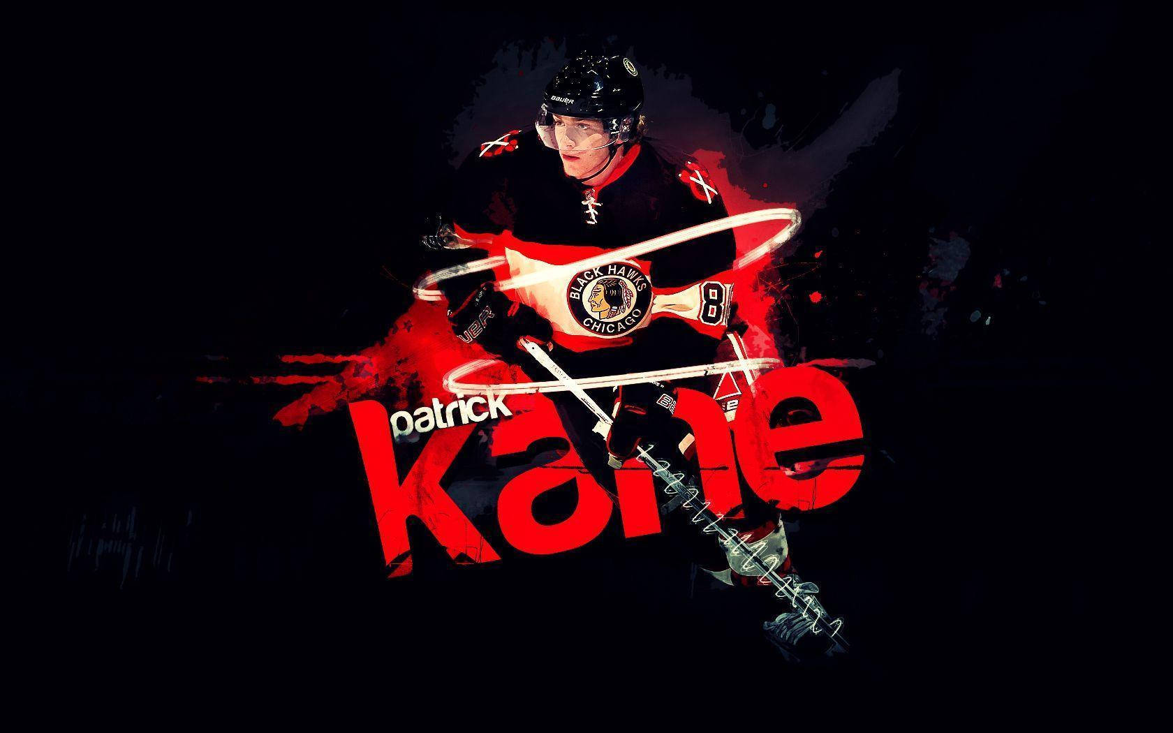 Patrick Kane Black Uniform Fan Art Background