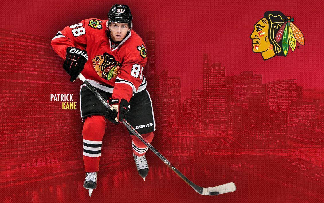 Patrick Kane Red Chicago Fan Art Background