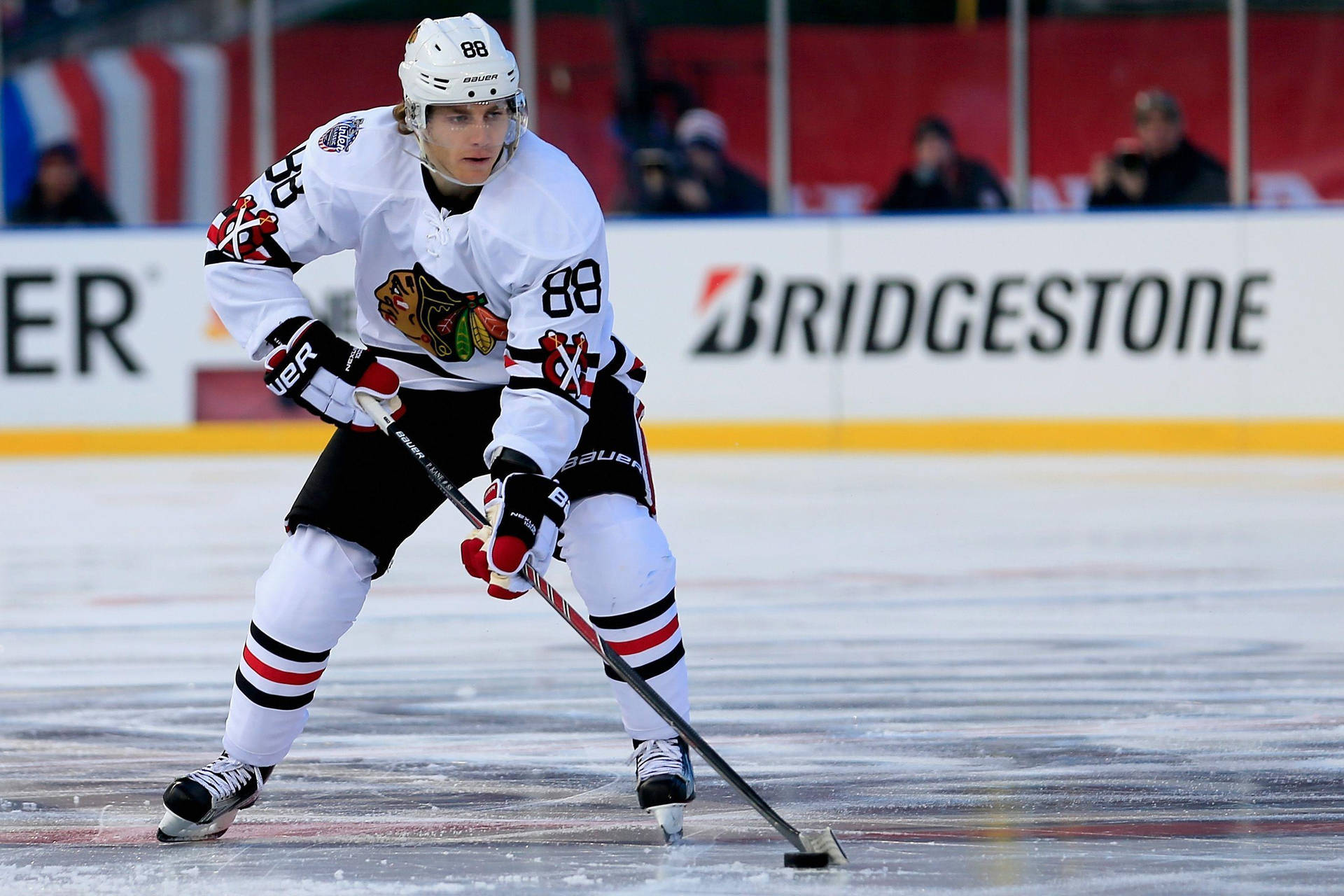 Patrick Kane White Chicago Blackhawks Background