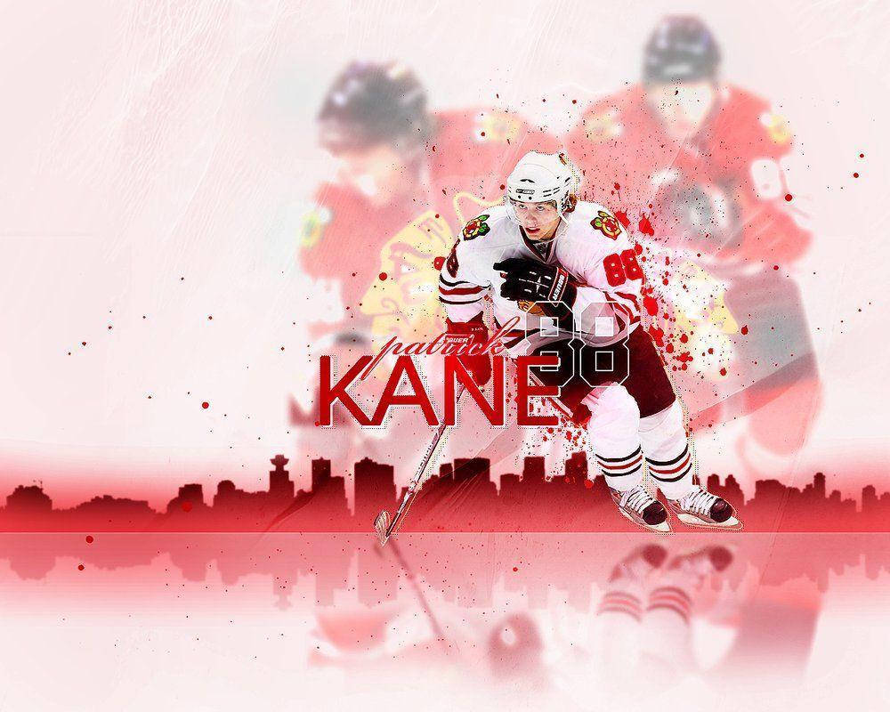 Patrick Kane White Chicago Blackhawks Uniform Fan Art Background