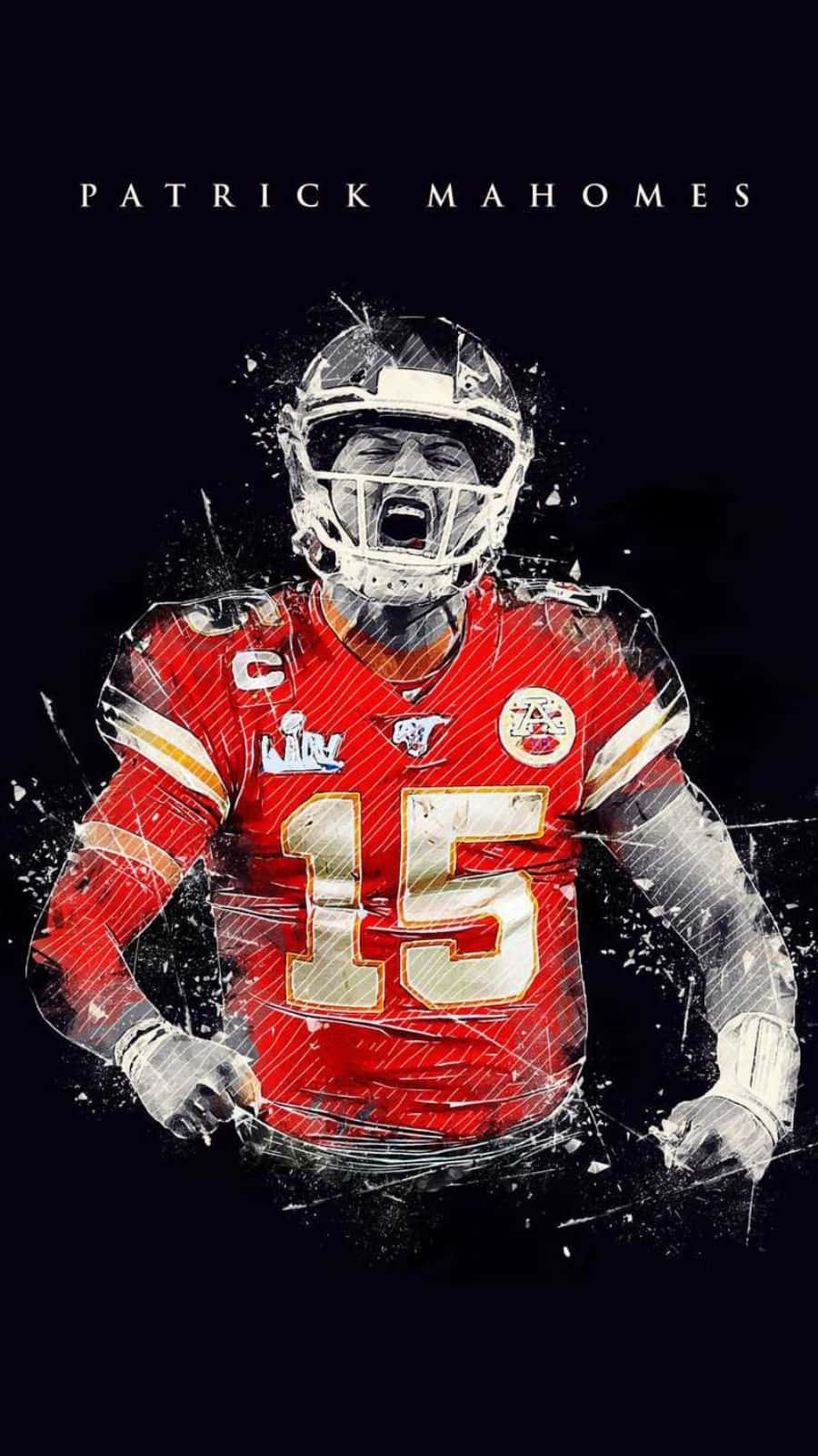 Patrick Mahomes Cool Line Graphic Art Background