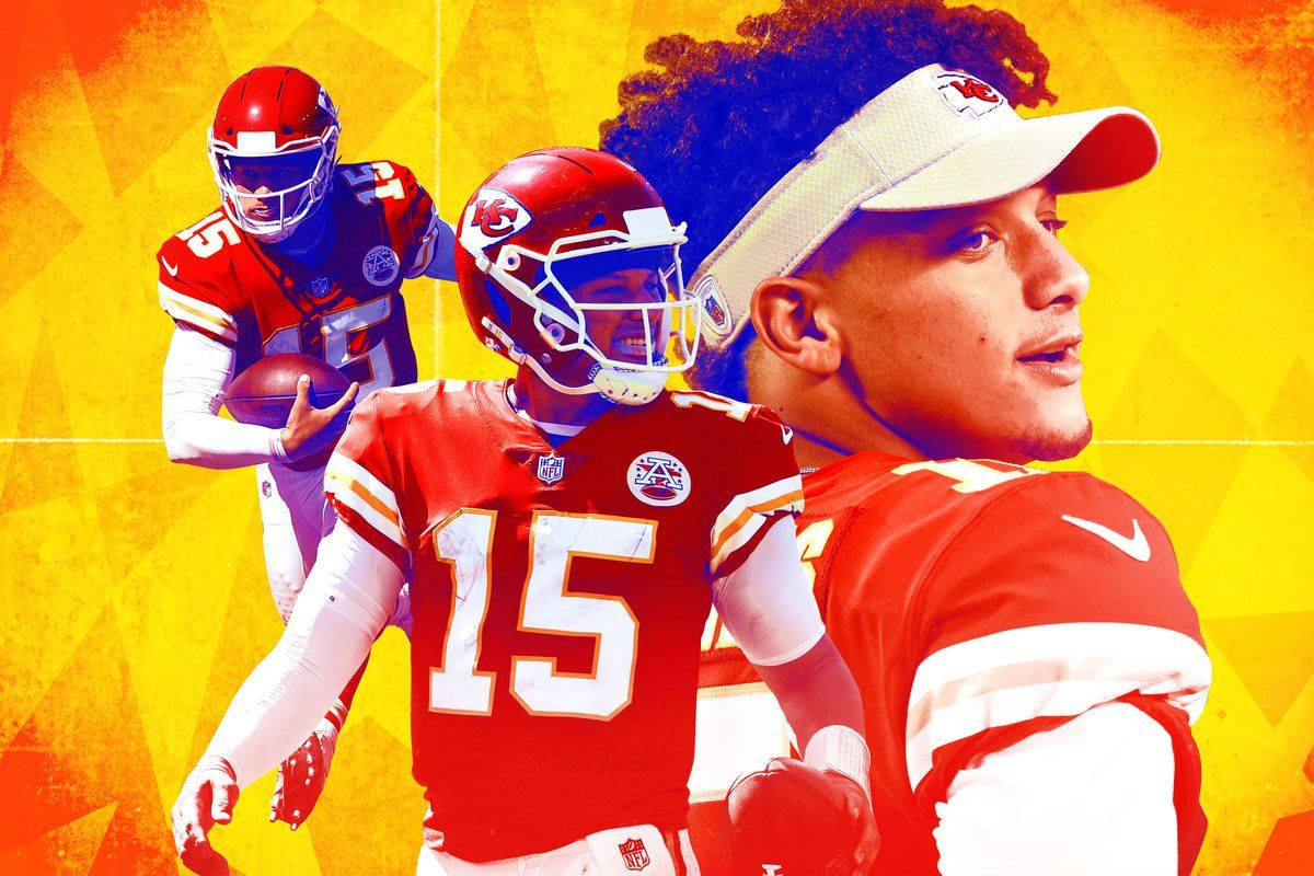 Patrick Mahomes In An Artwork Background