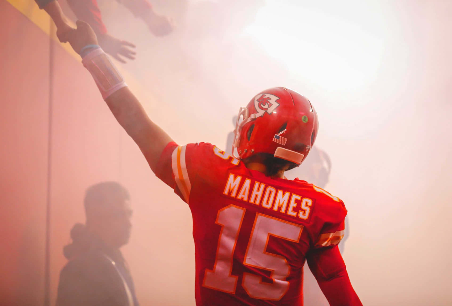 Patrick Mahomes Looks Cool In His Kansas City Chiefs Jersey Background